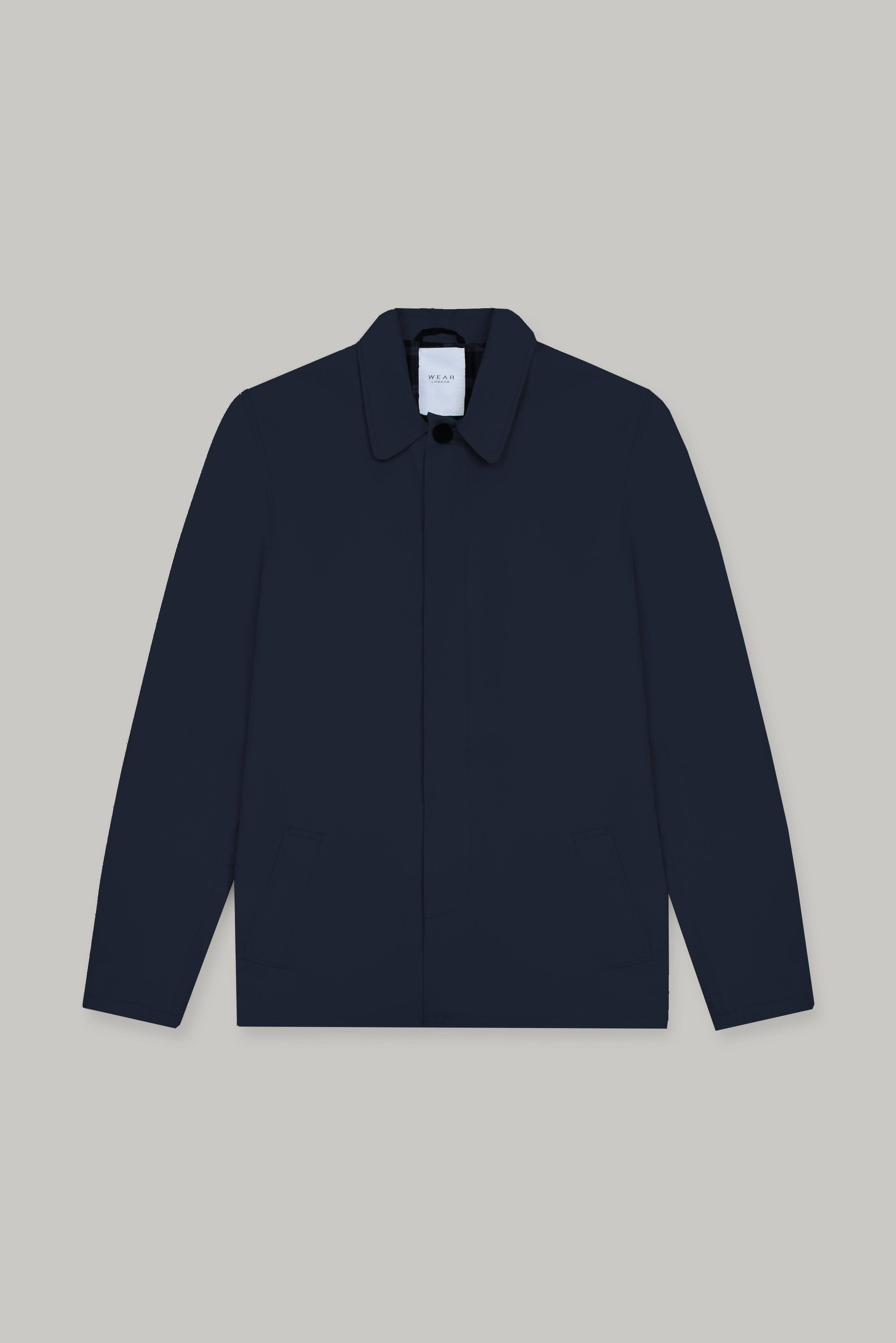 Bank Spring Mac UnLined - Navy Saxony - Wear London
