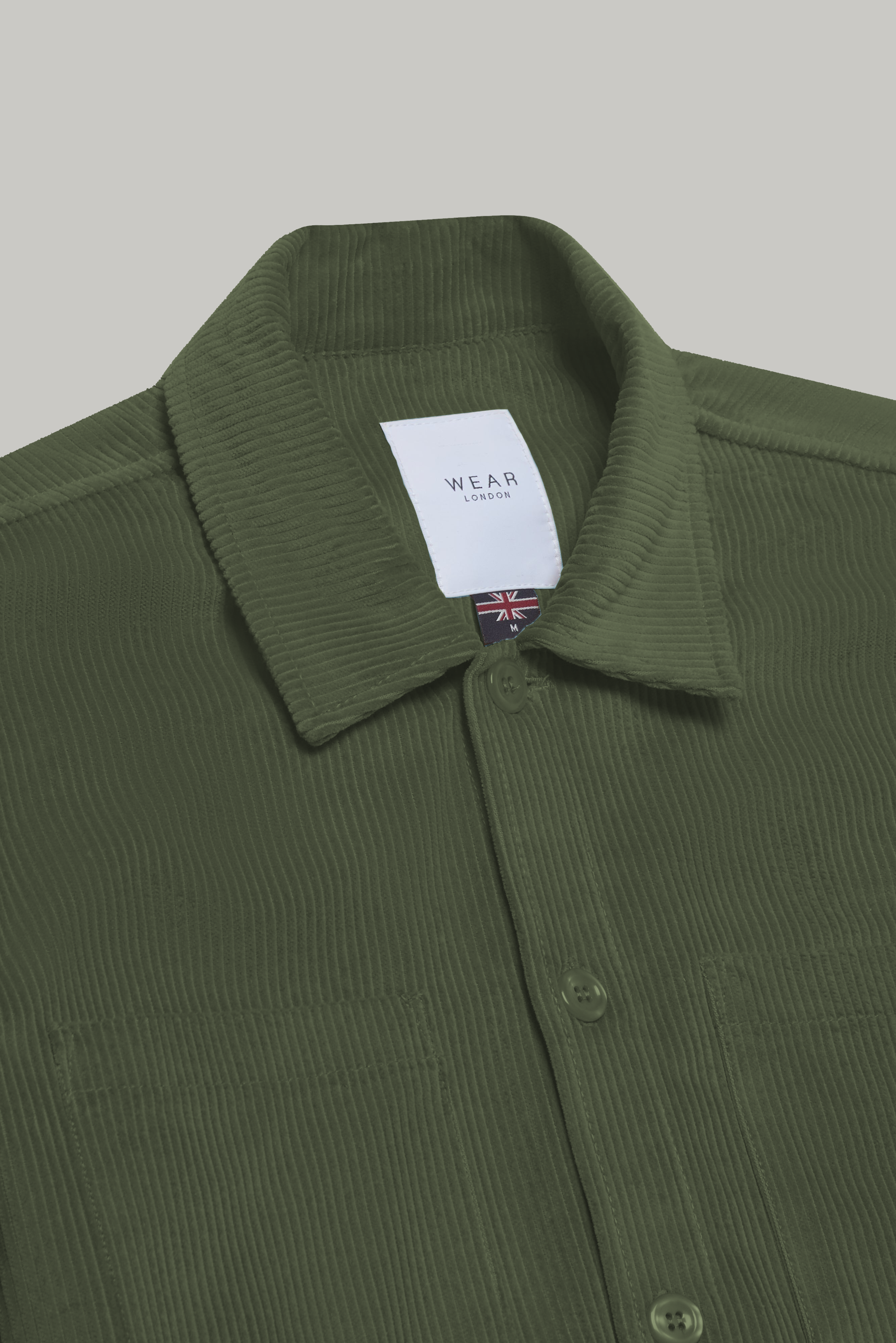 Bart Corduroy Overshirt - Olive - Wear London