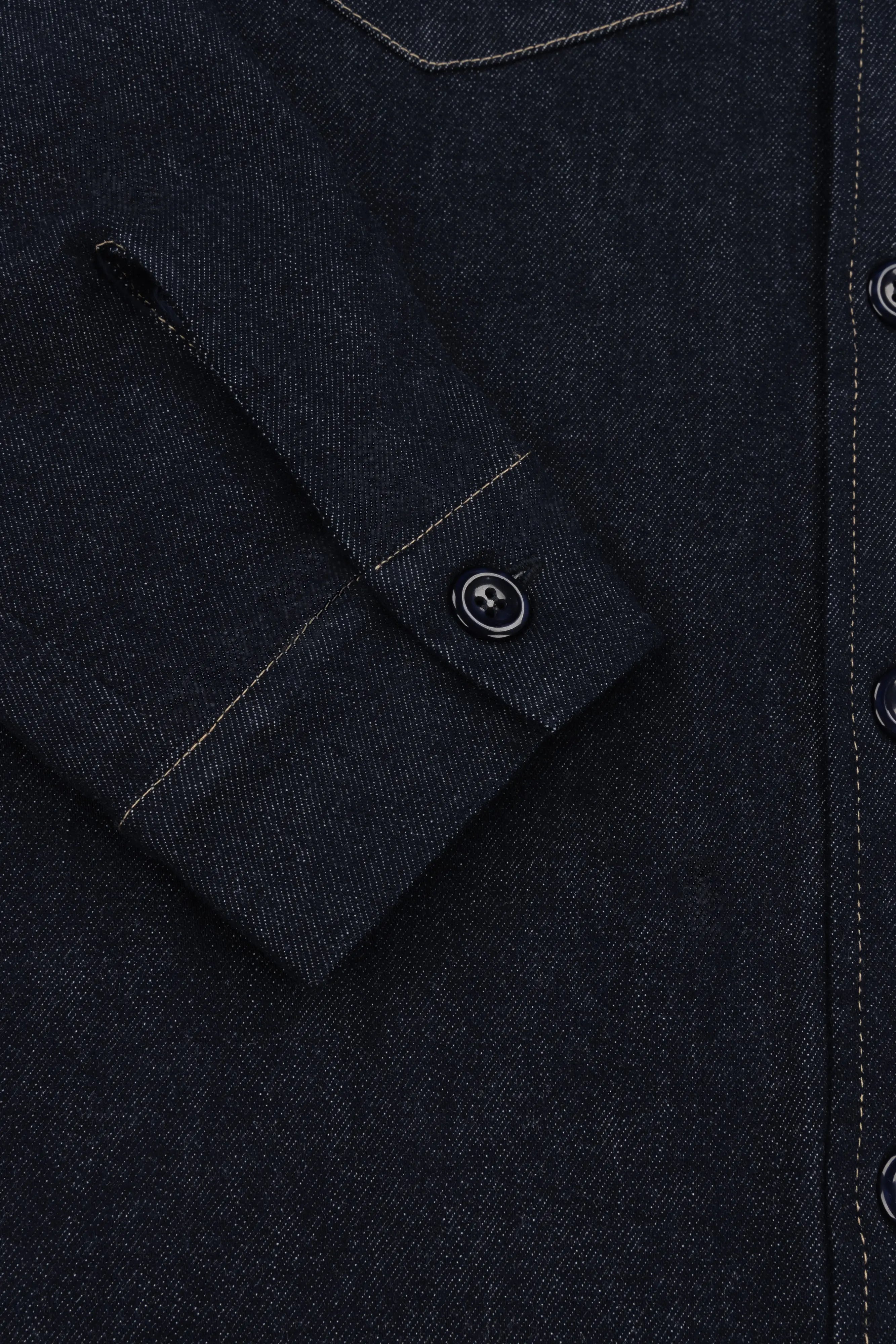 Bart Denim Button Overshirt - EverBlue - Wear London