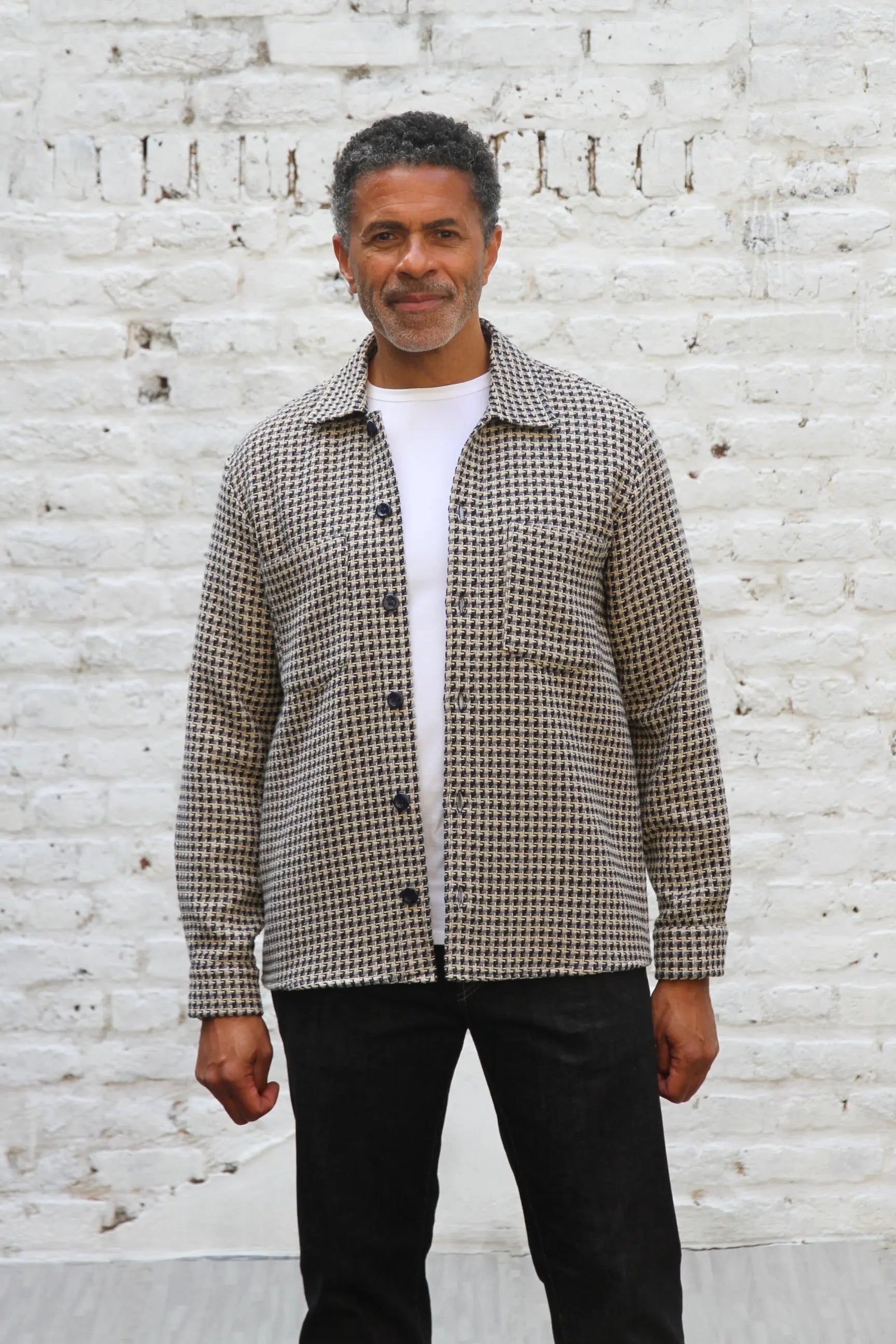 Bart Overshirt - Ecru Sky Check - Wear London