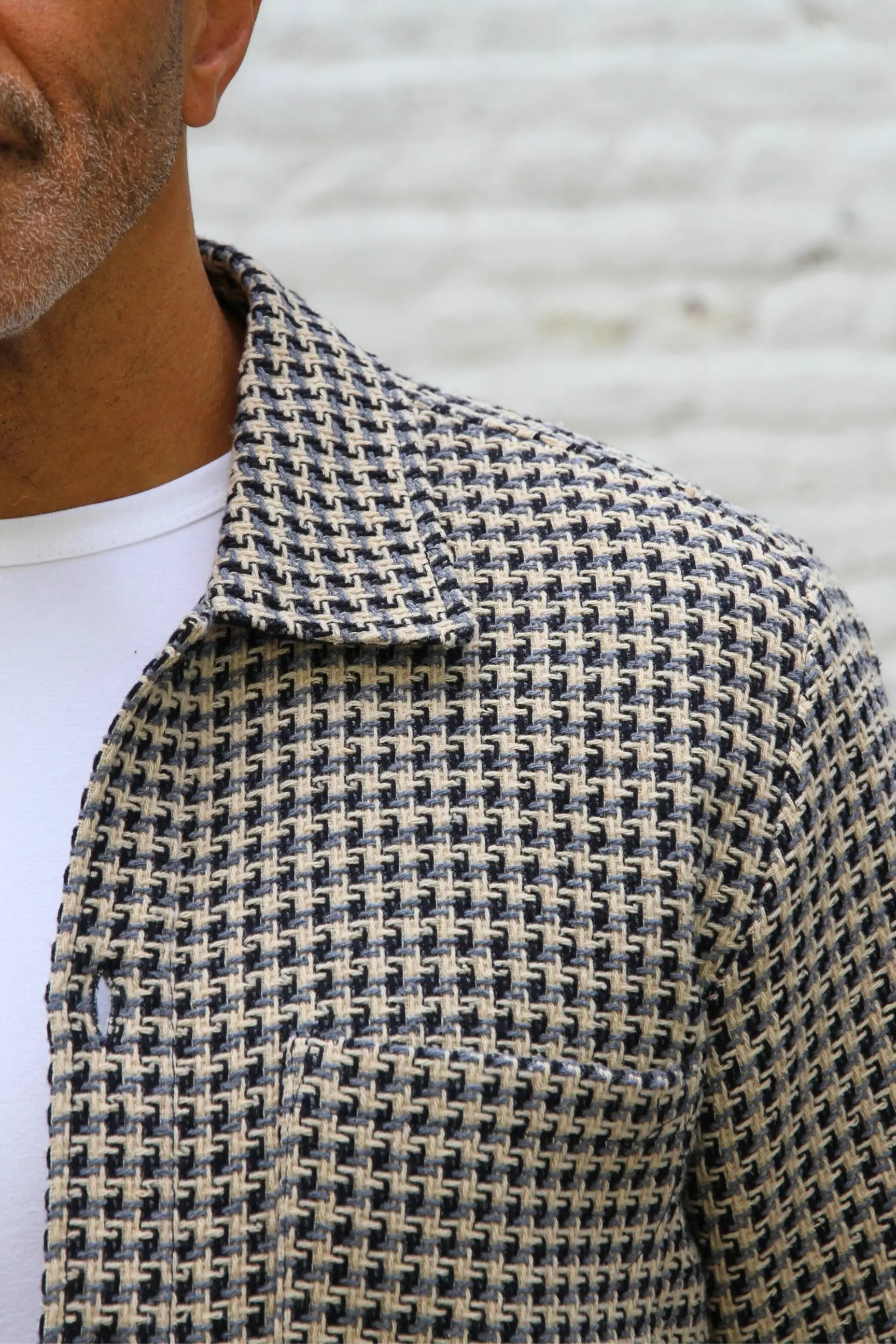 Bart Overshirt - Ecru Sky Check - Wear London