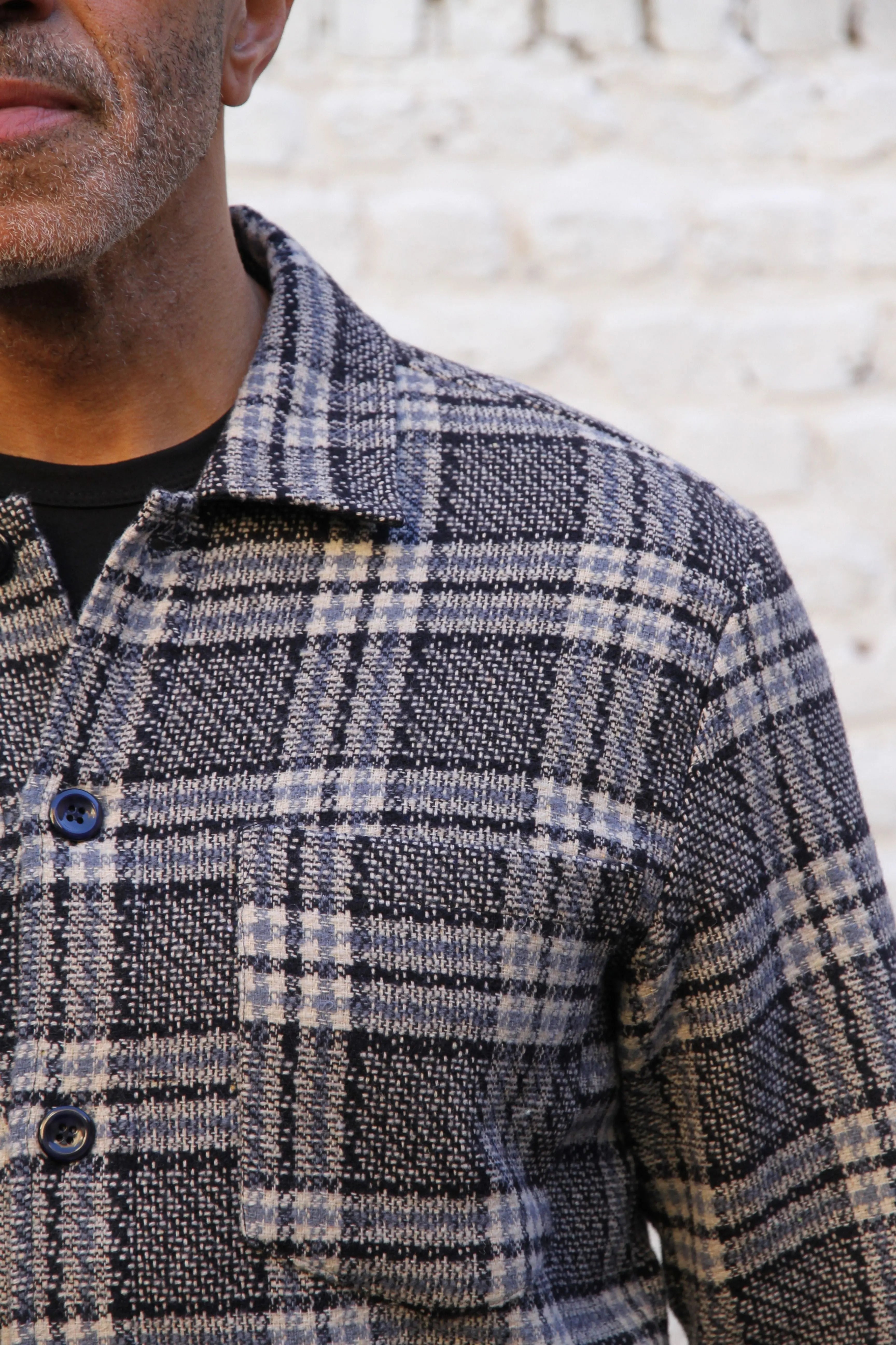 Bart Overshirt - Navy Check - Wear London