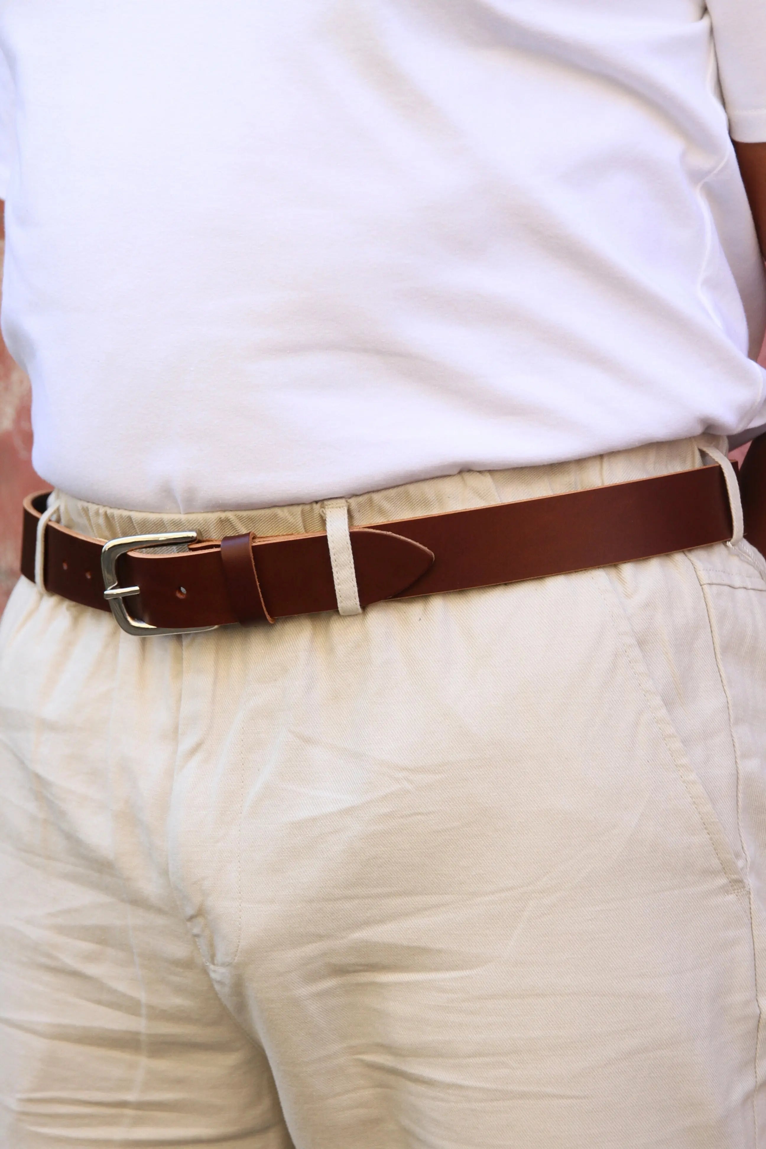 Broadway Leather Belt - Brown - Wear London