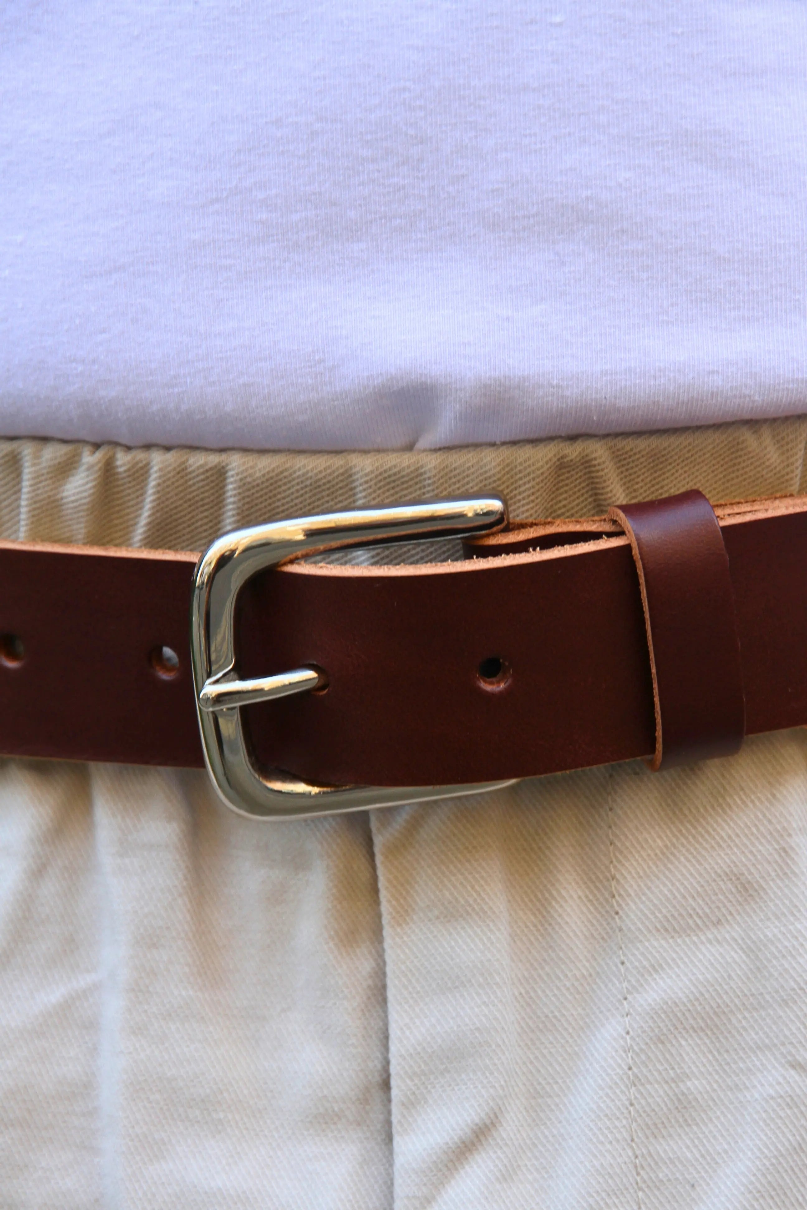 Broadway Leather Belt - Brown - Wear London