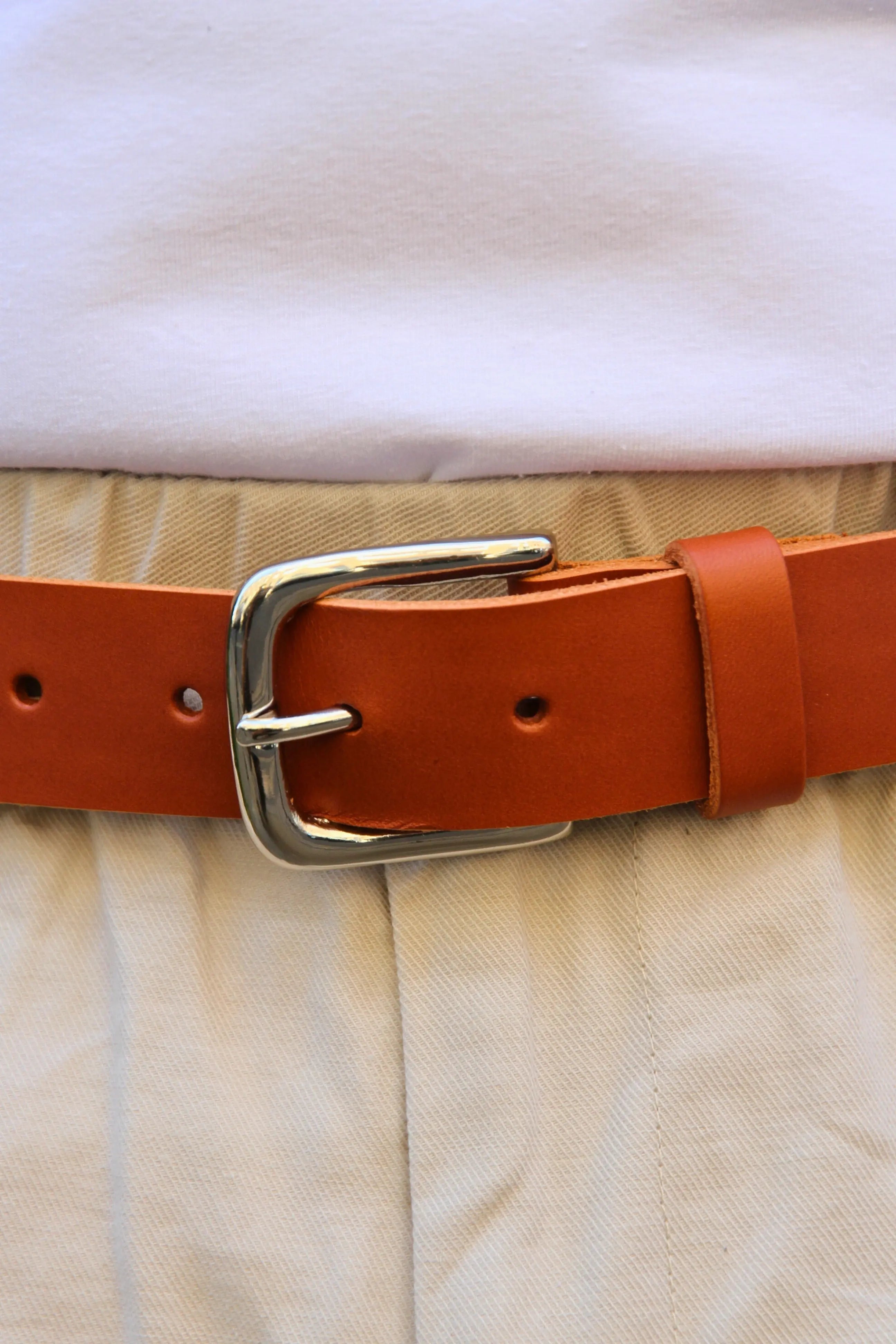 Broadway Leather Belt - Cognac - Wear London