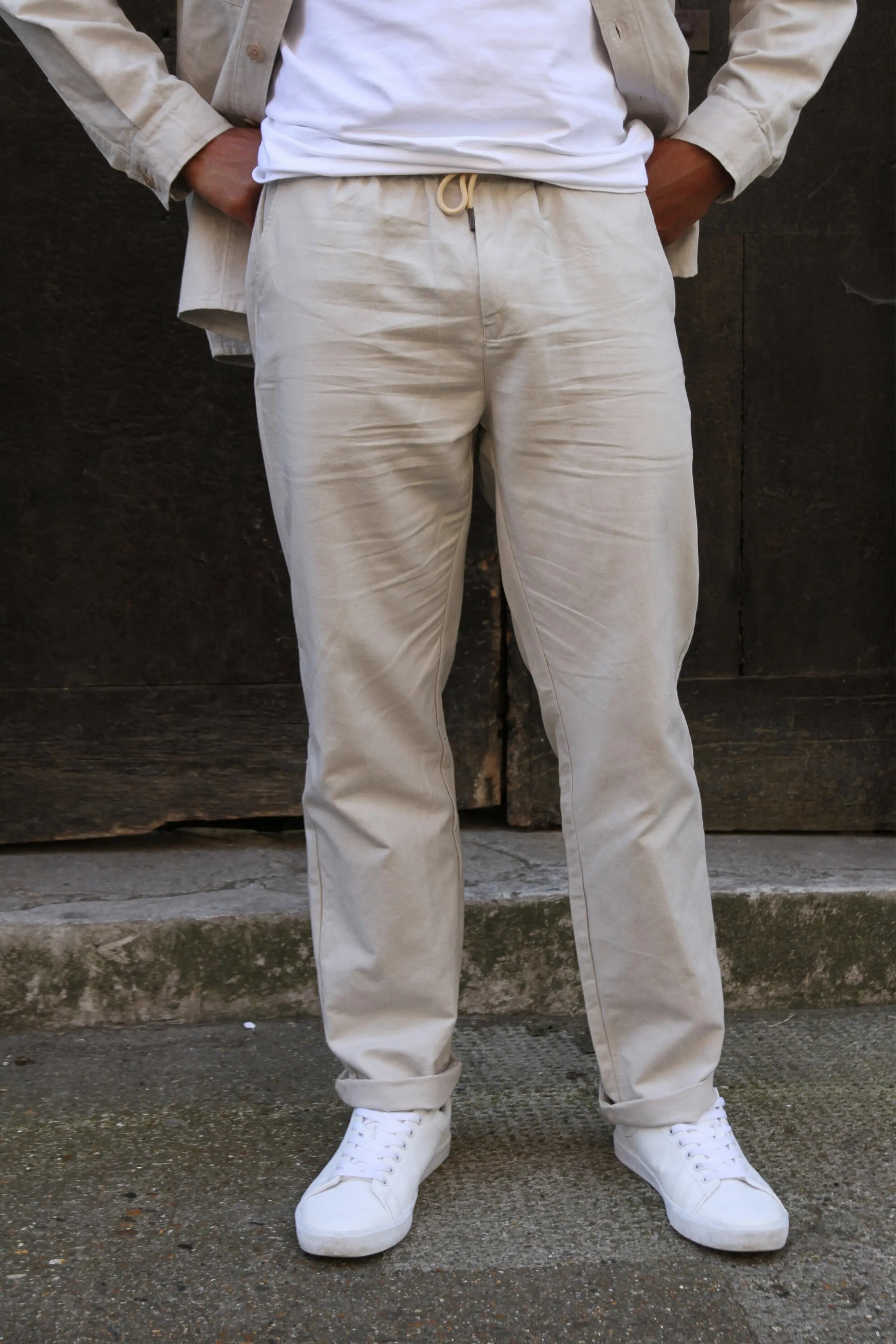 Carbis Linen Trouser - Stone - Wear London