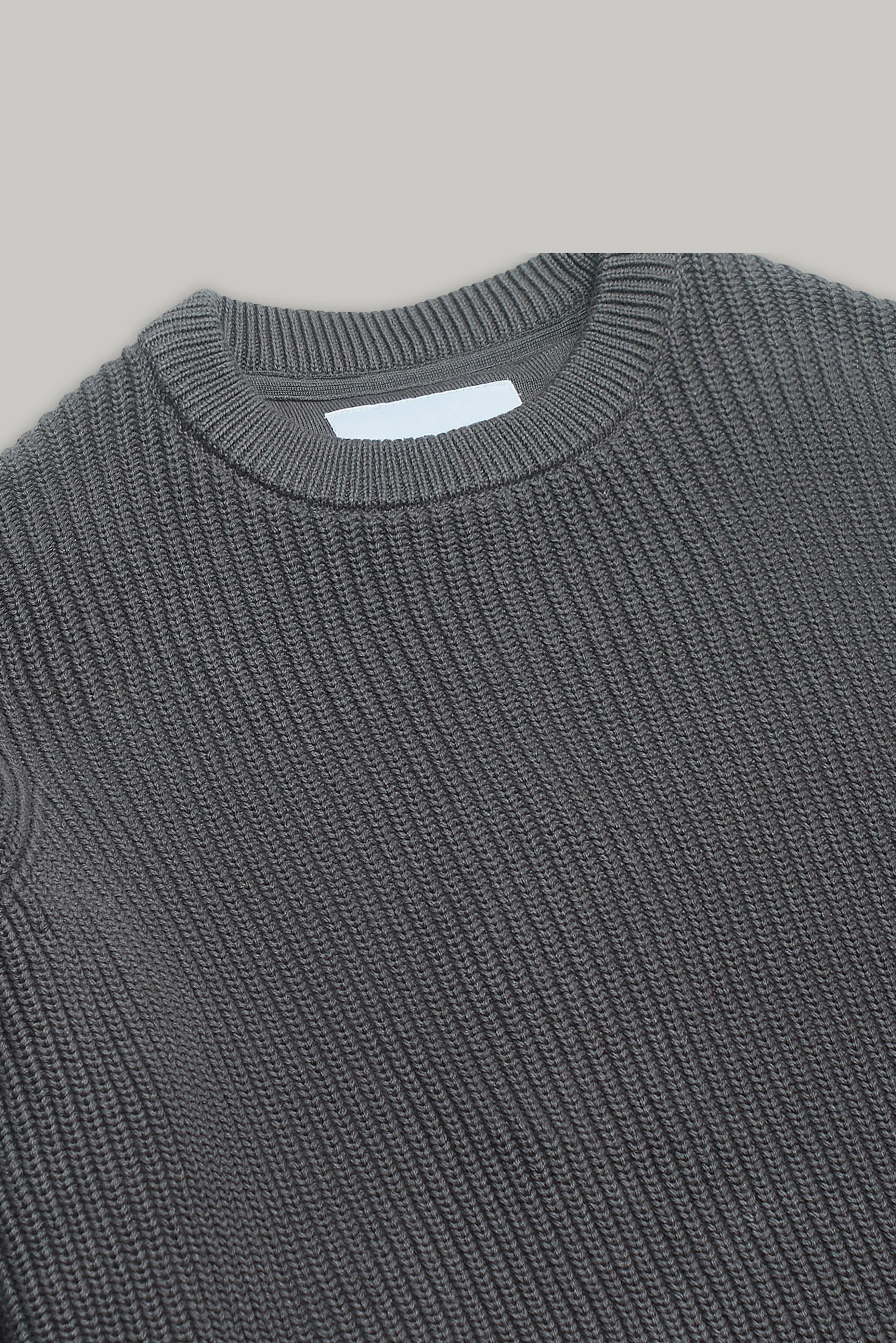 J Hailey Crew Knit - Charcoal - Wear London