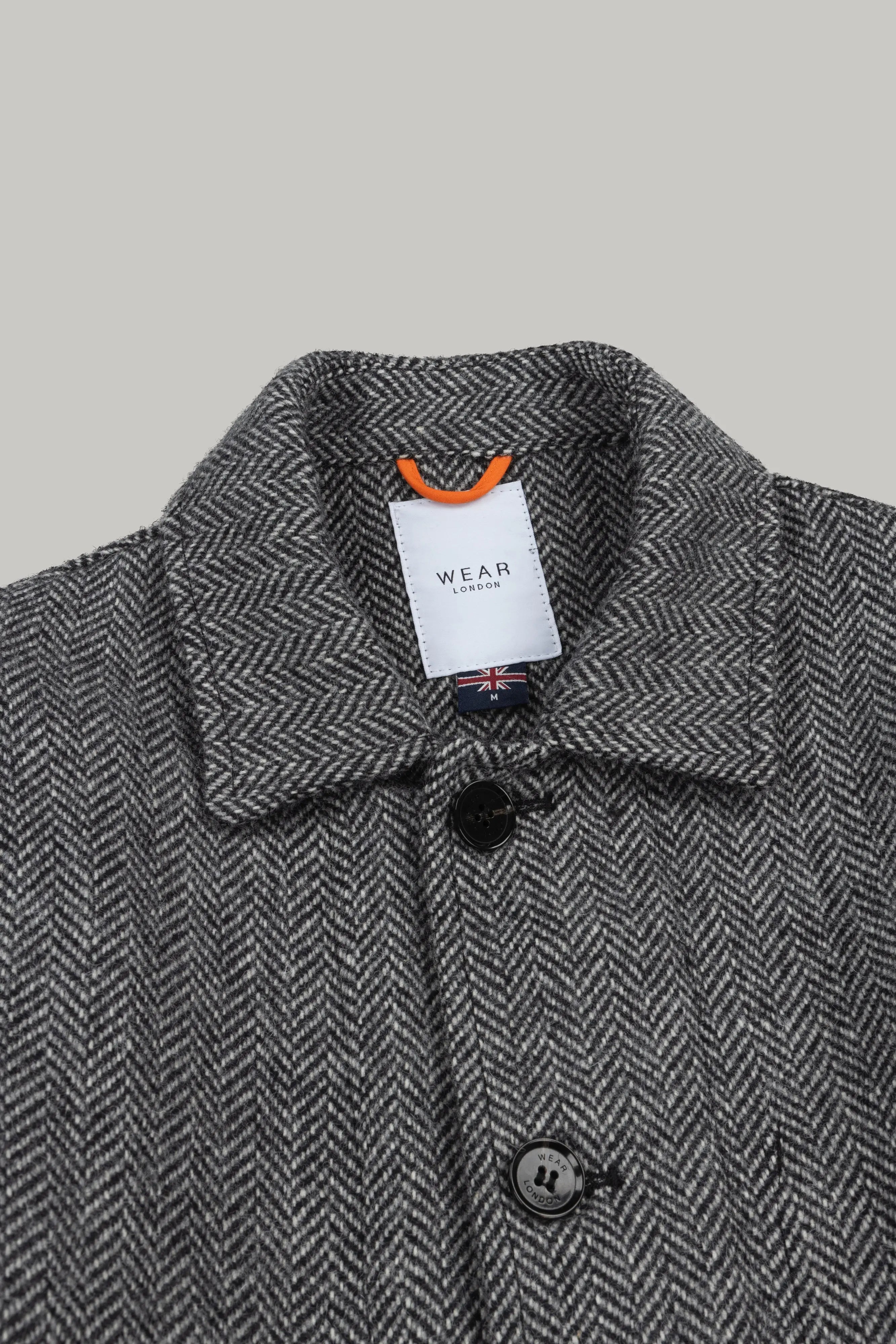 Commercial Shacket Pure Wool - Black & White Herringbone - Wear London