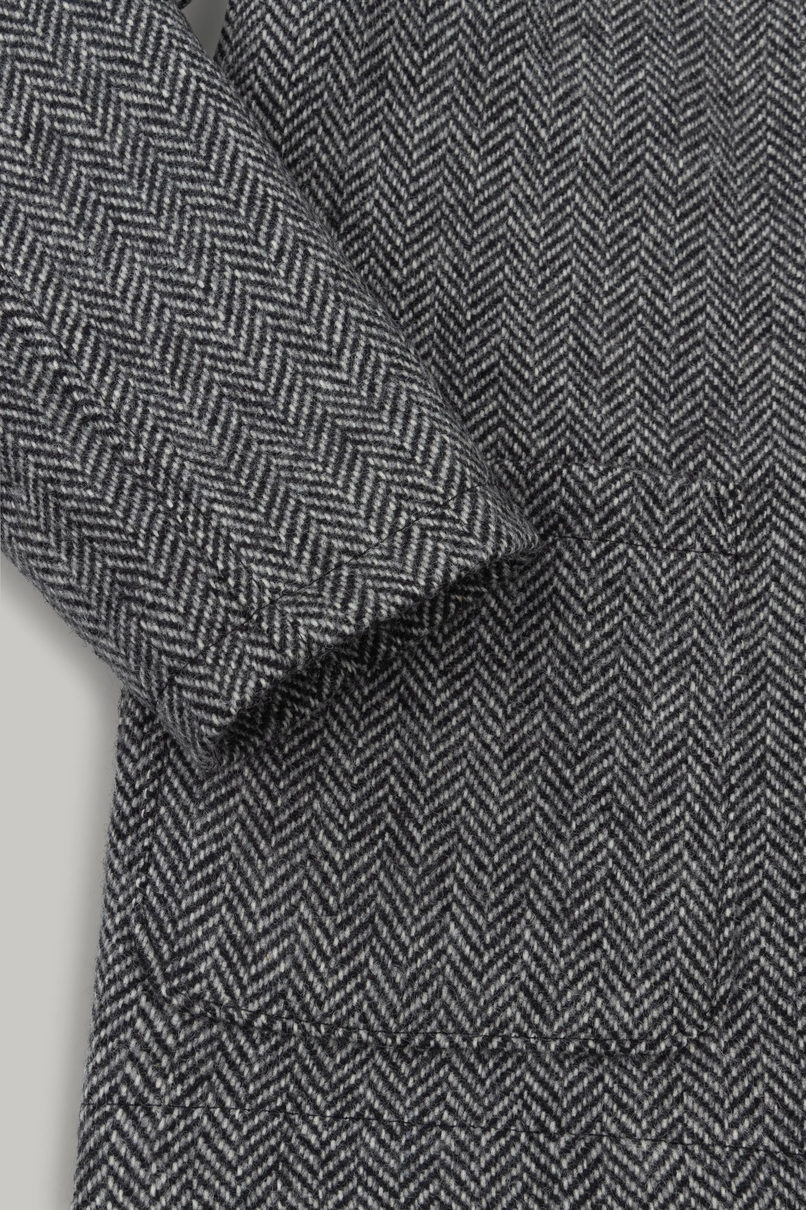 Commercial Shacket Pure Wool - Black & White Herringbone - Wear London