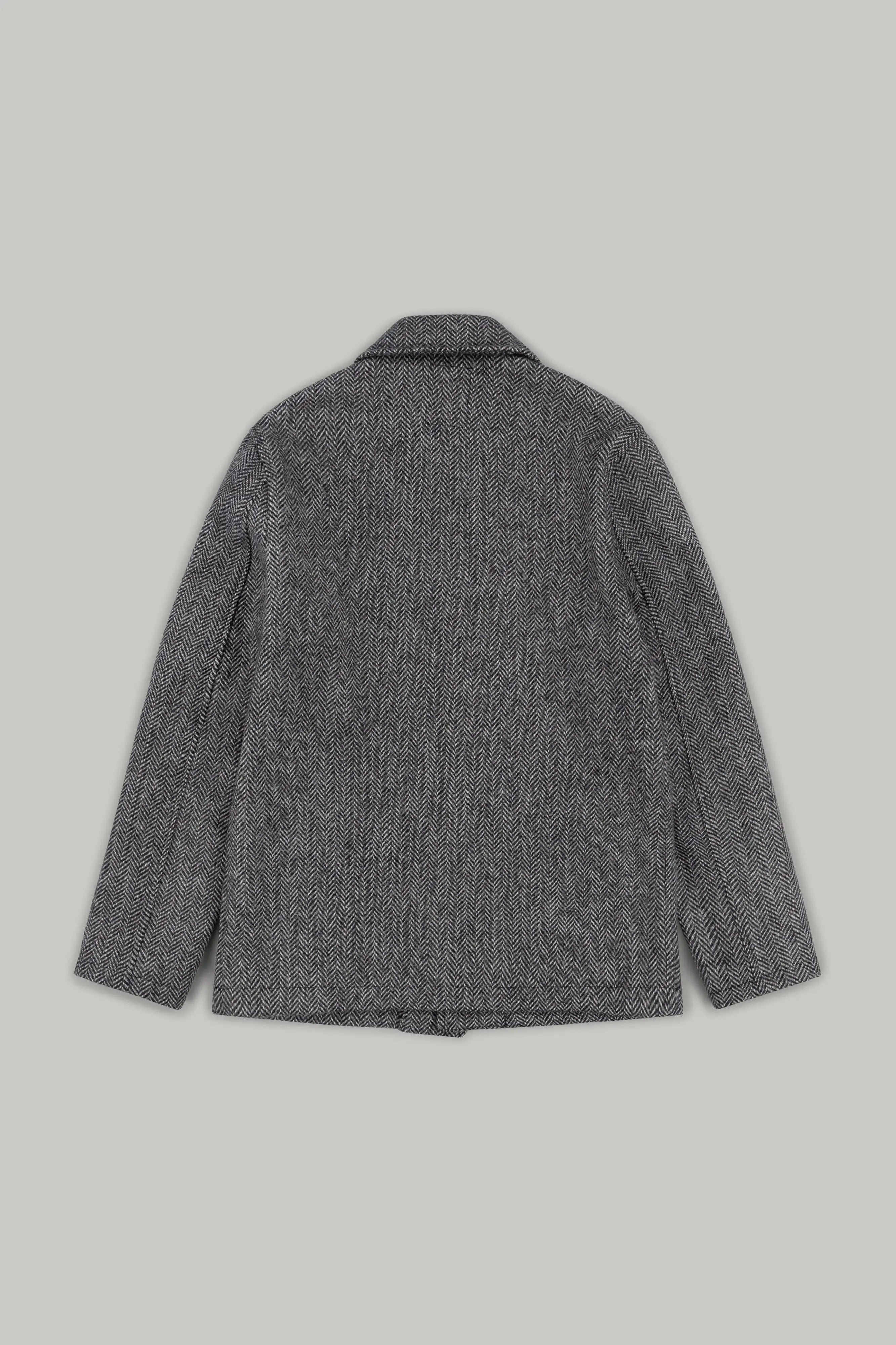 Commercial Shacket Pure Wool - Black & White Herringbone - Wear London