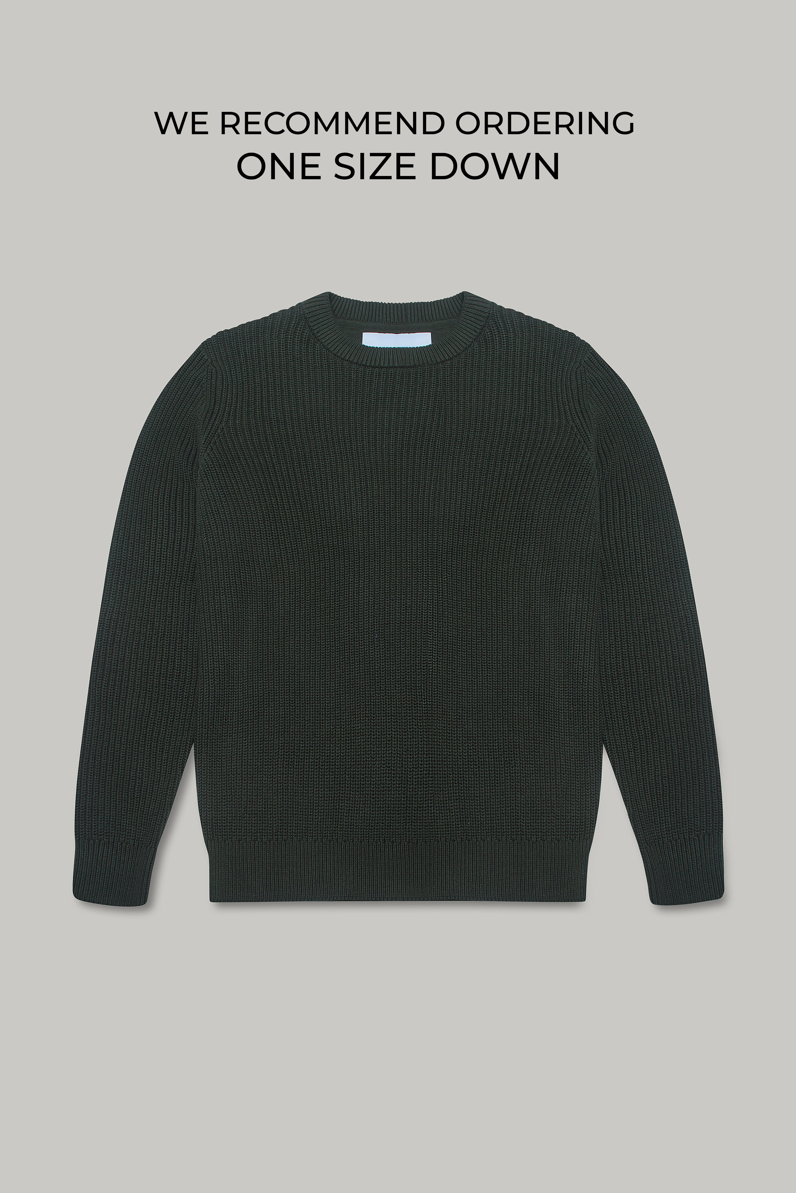 J Hailey Crew Knit - Dark Olive - Wear London