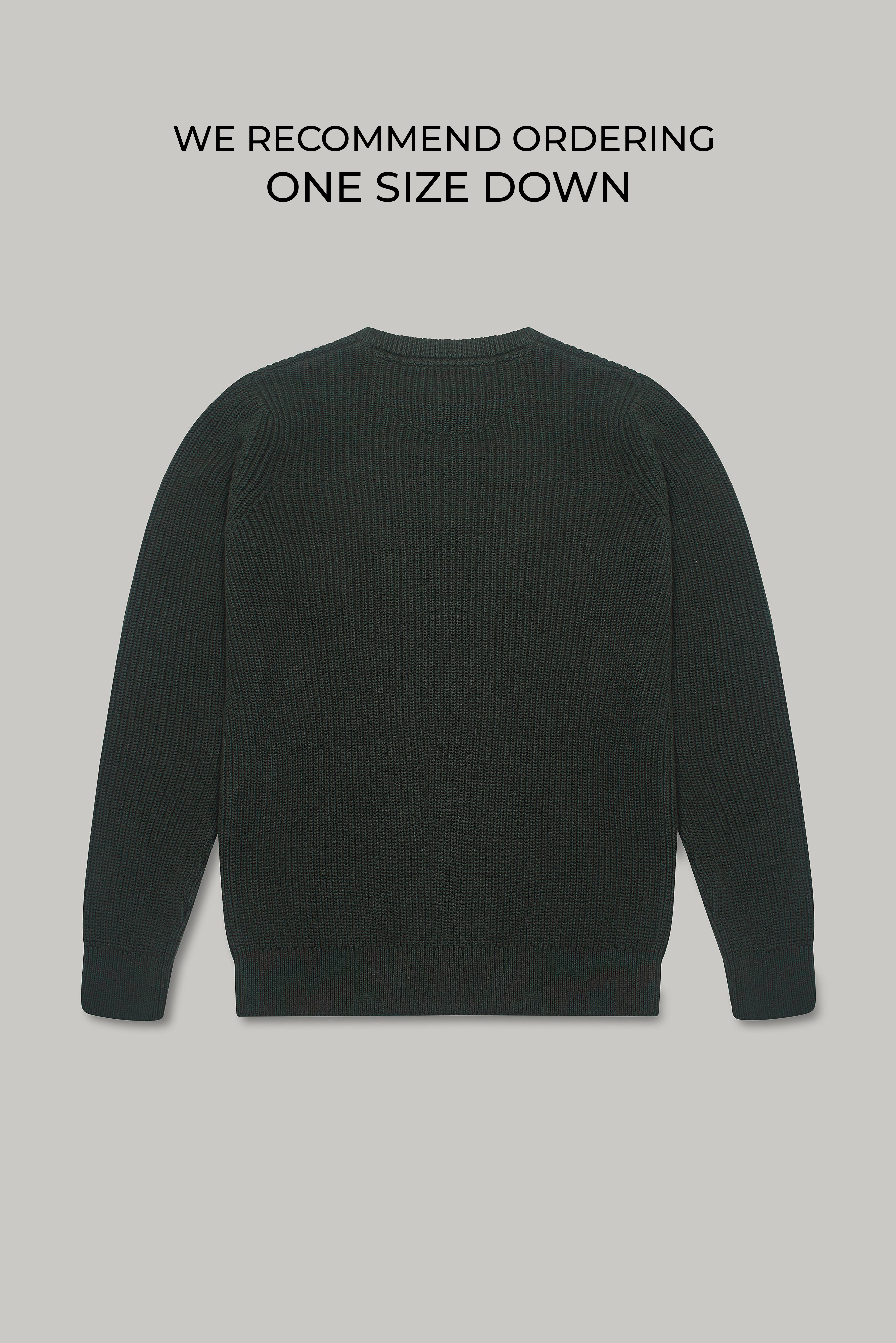 J Hailey Crew Knit - Dark Olive - Wear London