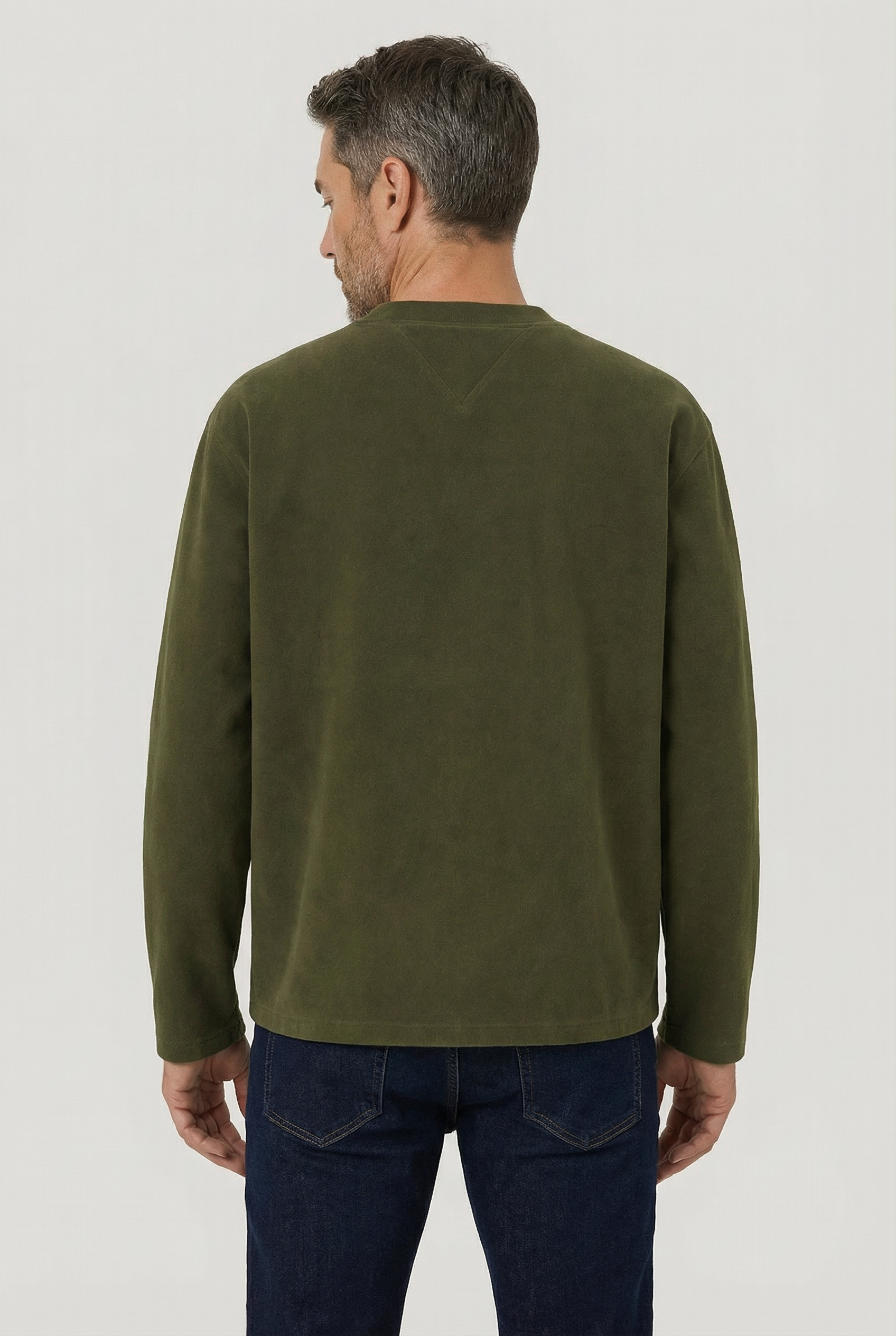 Fleming V-Neck Shacket - Olive Moleskin - Wear London