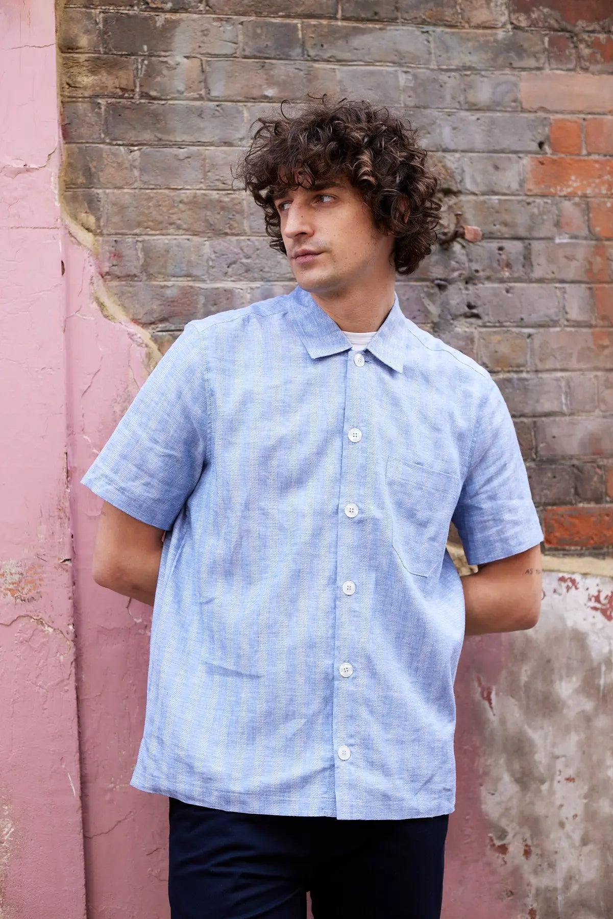 Deal Short Sleeve Shirt - Blue Baker - Wear London