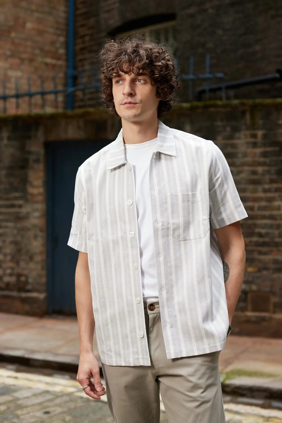 Deal Short Sleeve Shirt - Grey Topper - Wear London