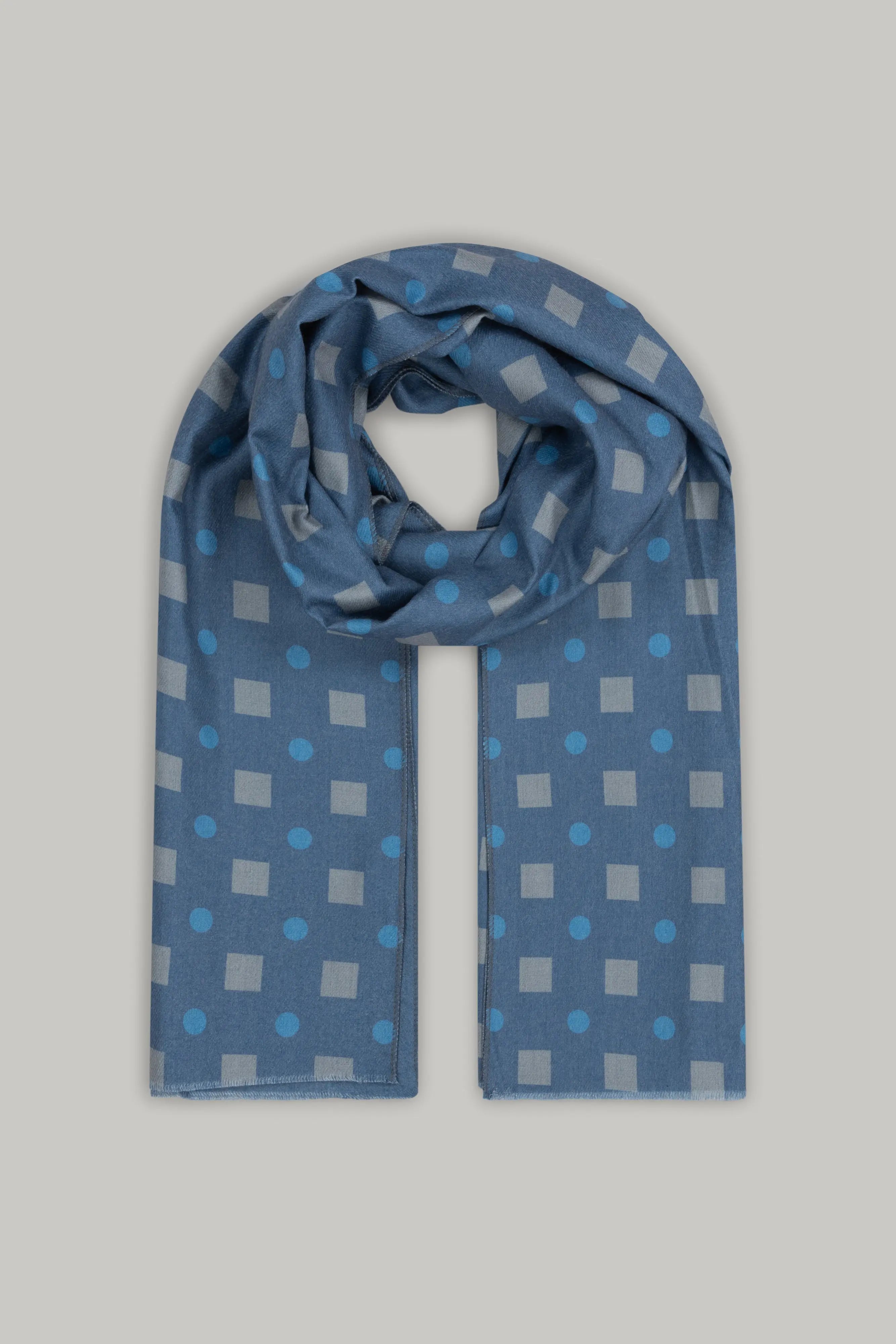 Scarf 24945119 – Square / Dot – Navy - Wear London