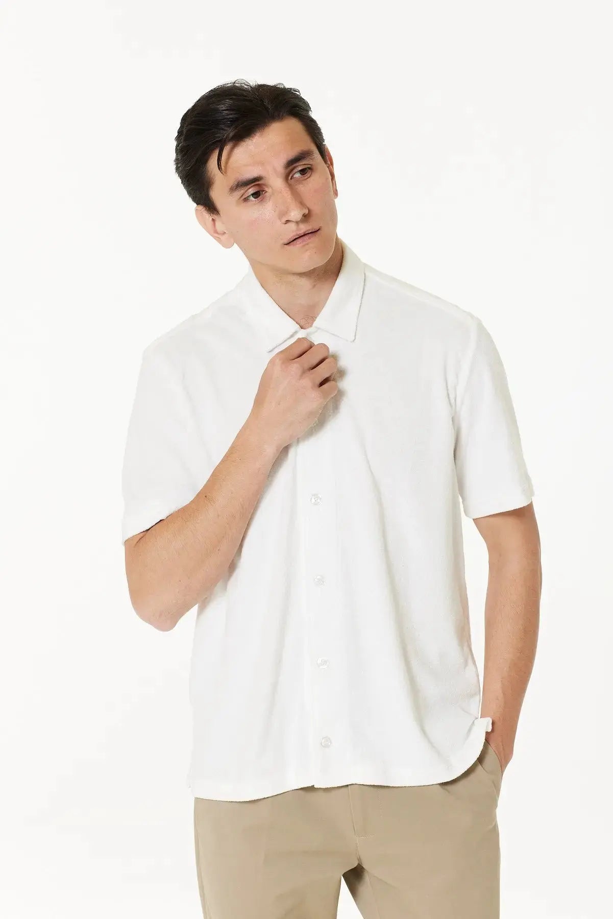 Dukes Short Sleeve Shirt - Ecru Player - Wear London