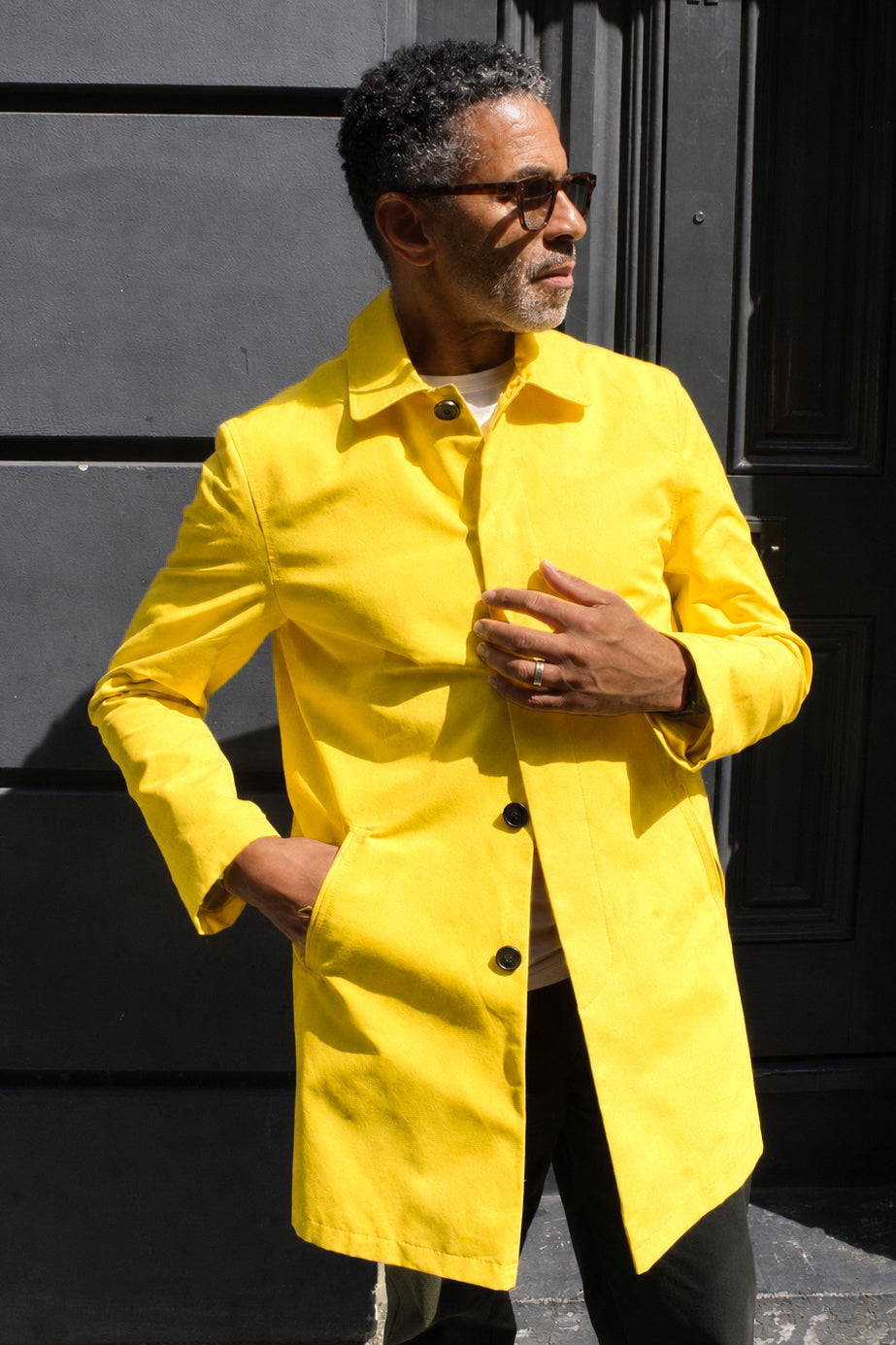 London Spring Lined Rain Mac - Lemon - Wear London