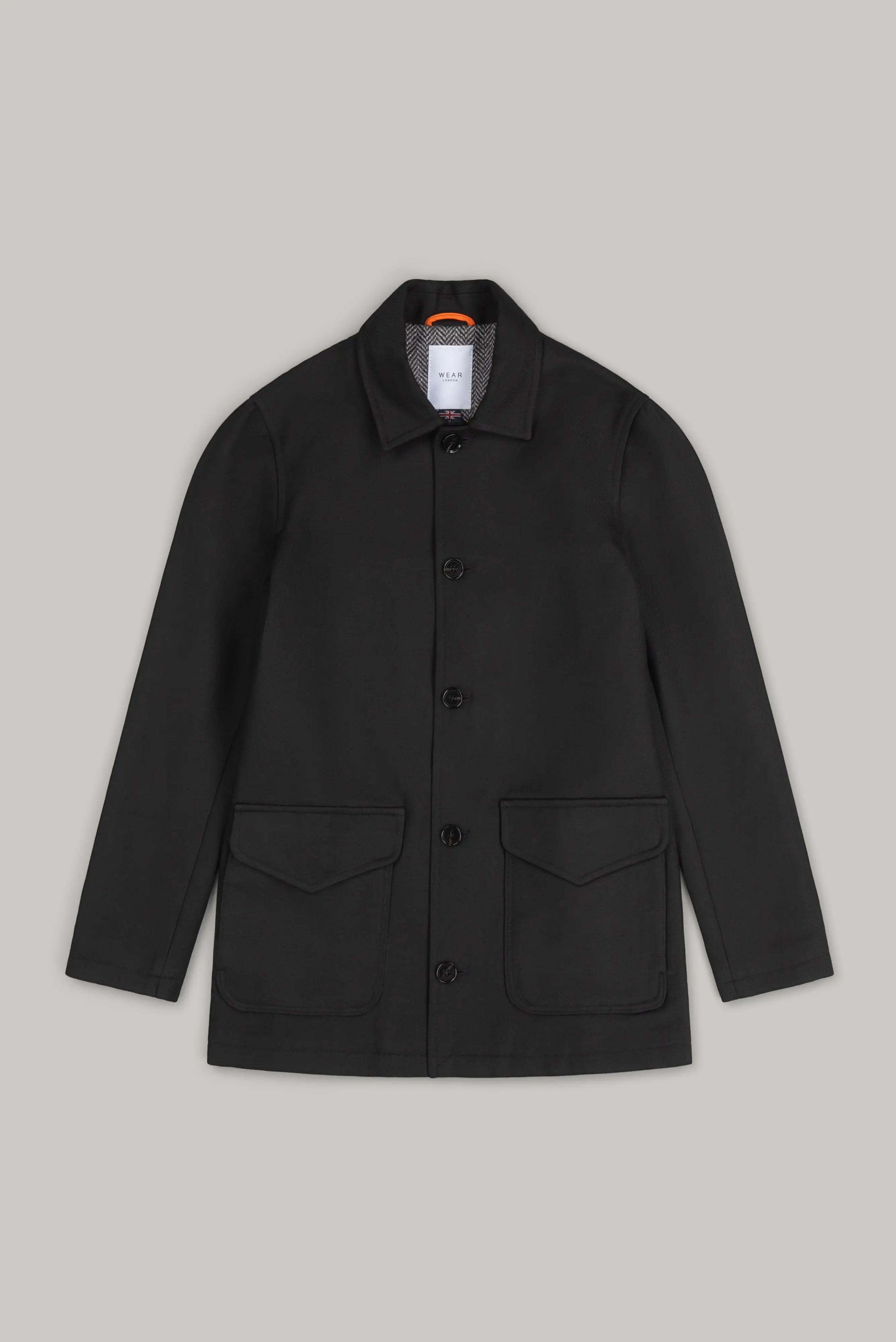 Eddie Lined Coat - Black Twill - Wear London