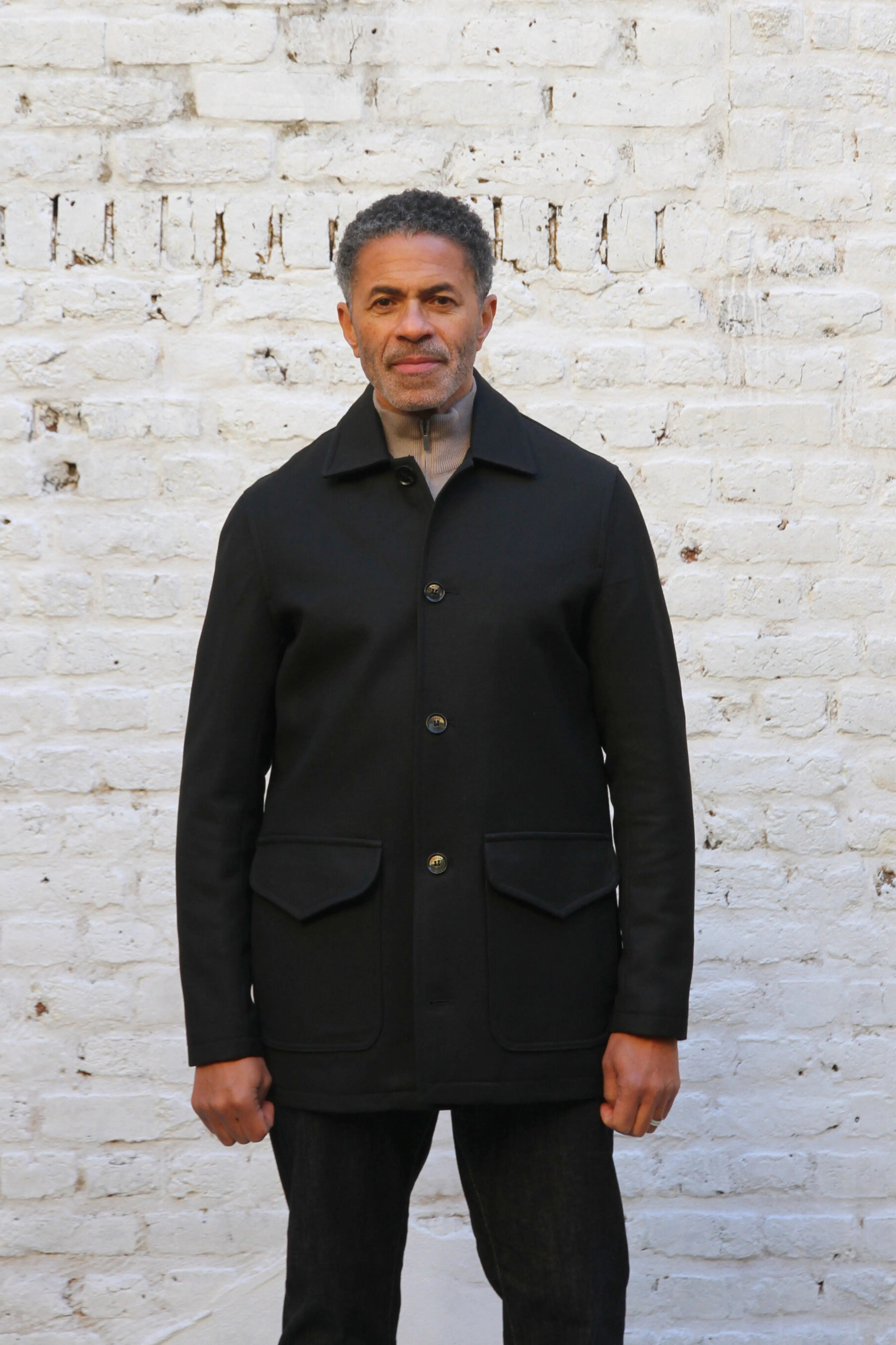 Eddie Lined Coat - Black Twill - Wear London