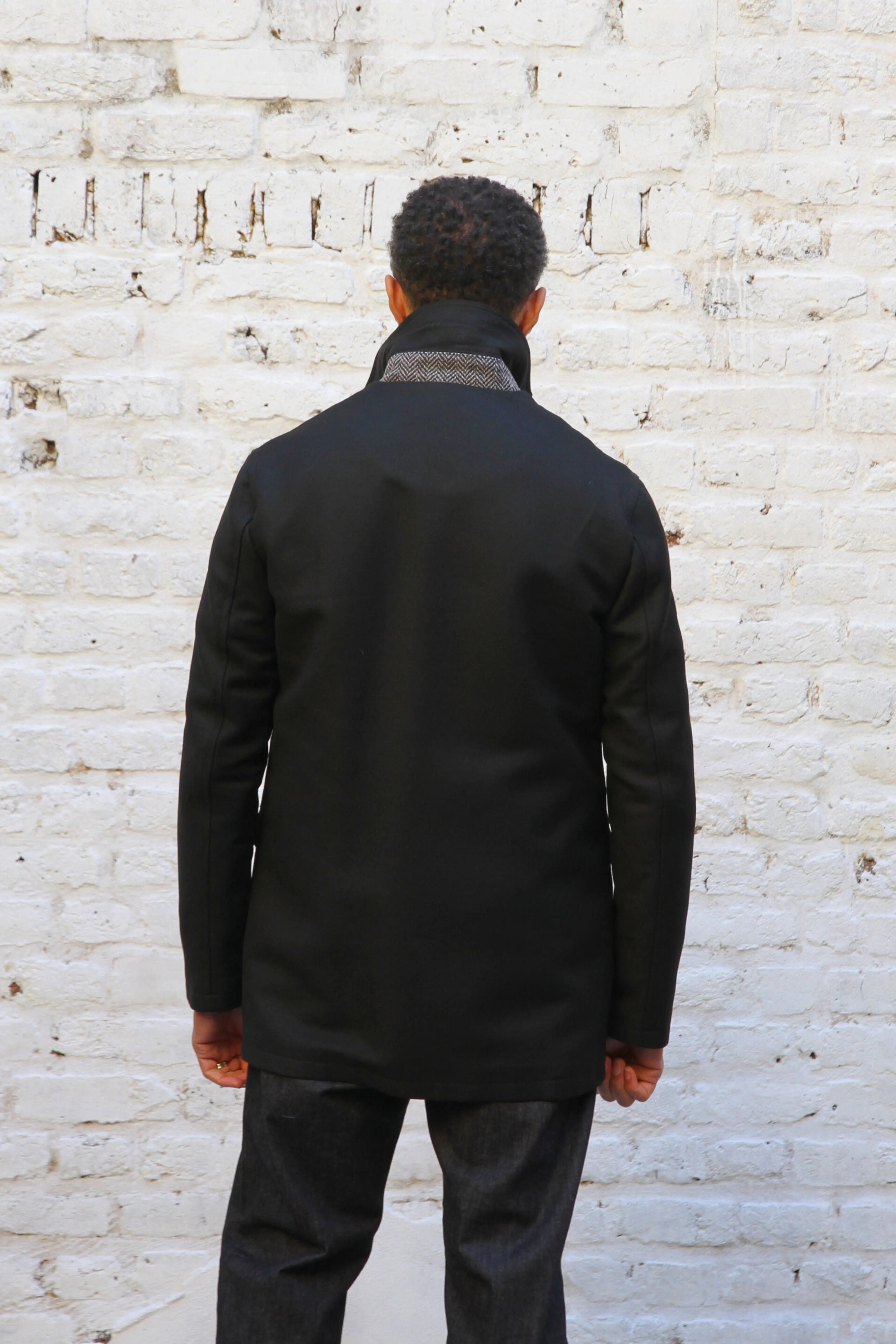 Eddie Lined Coat - Black Twill - Wear London