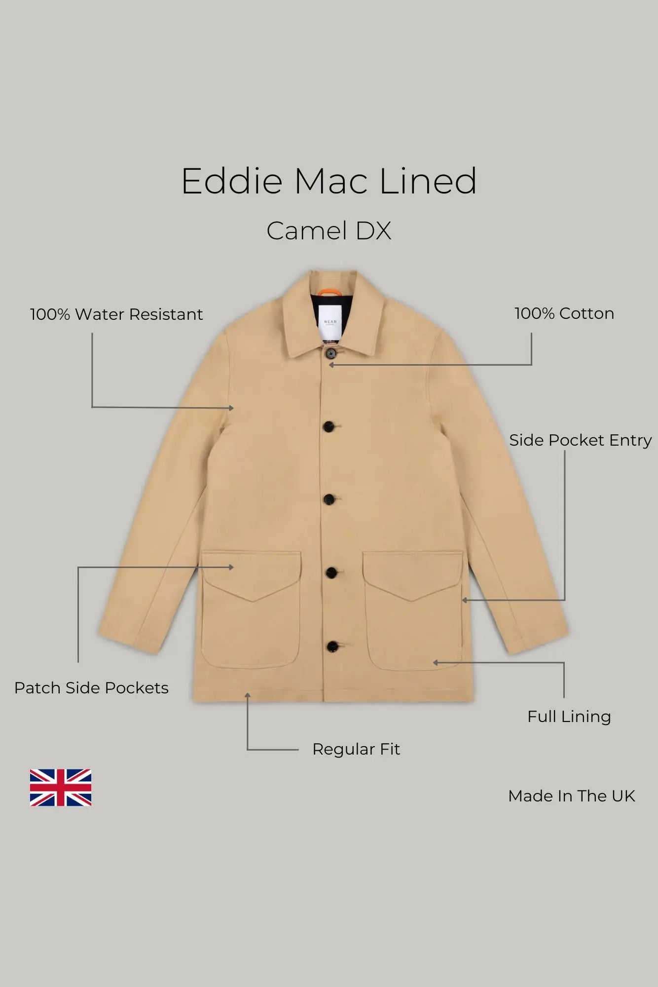 Eddie Mac Lined - Camel DX - Wear London