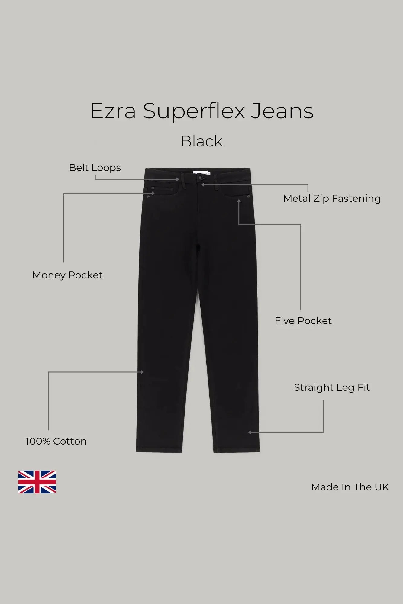 Ezra Jean - Black Superflex - Wear London