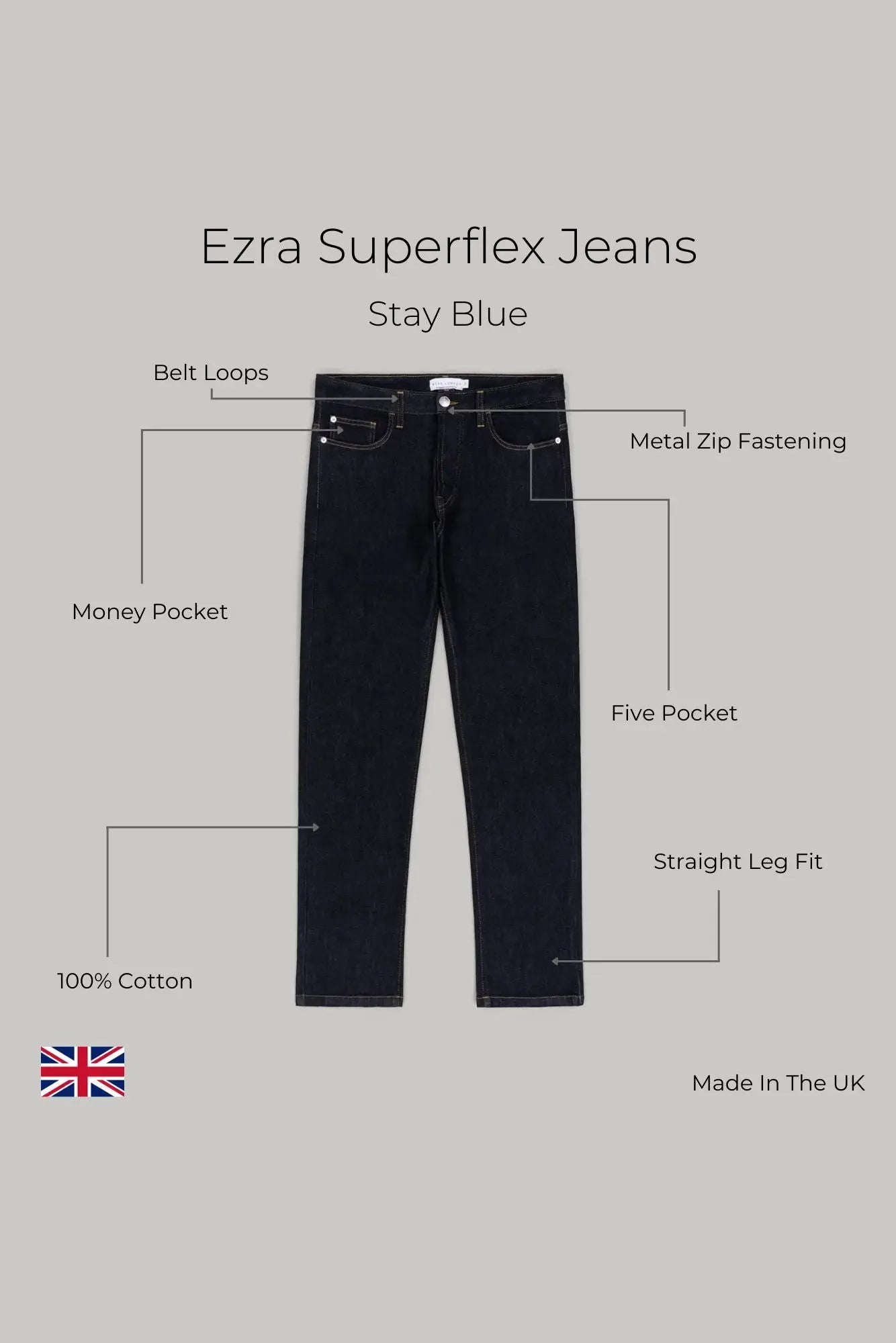 Ezra Jean - Stay Blue Wash - Wear London