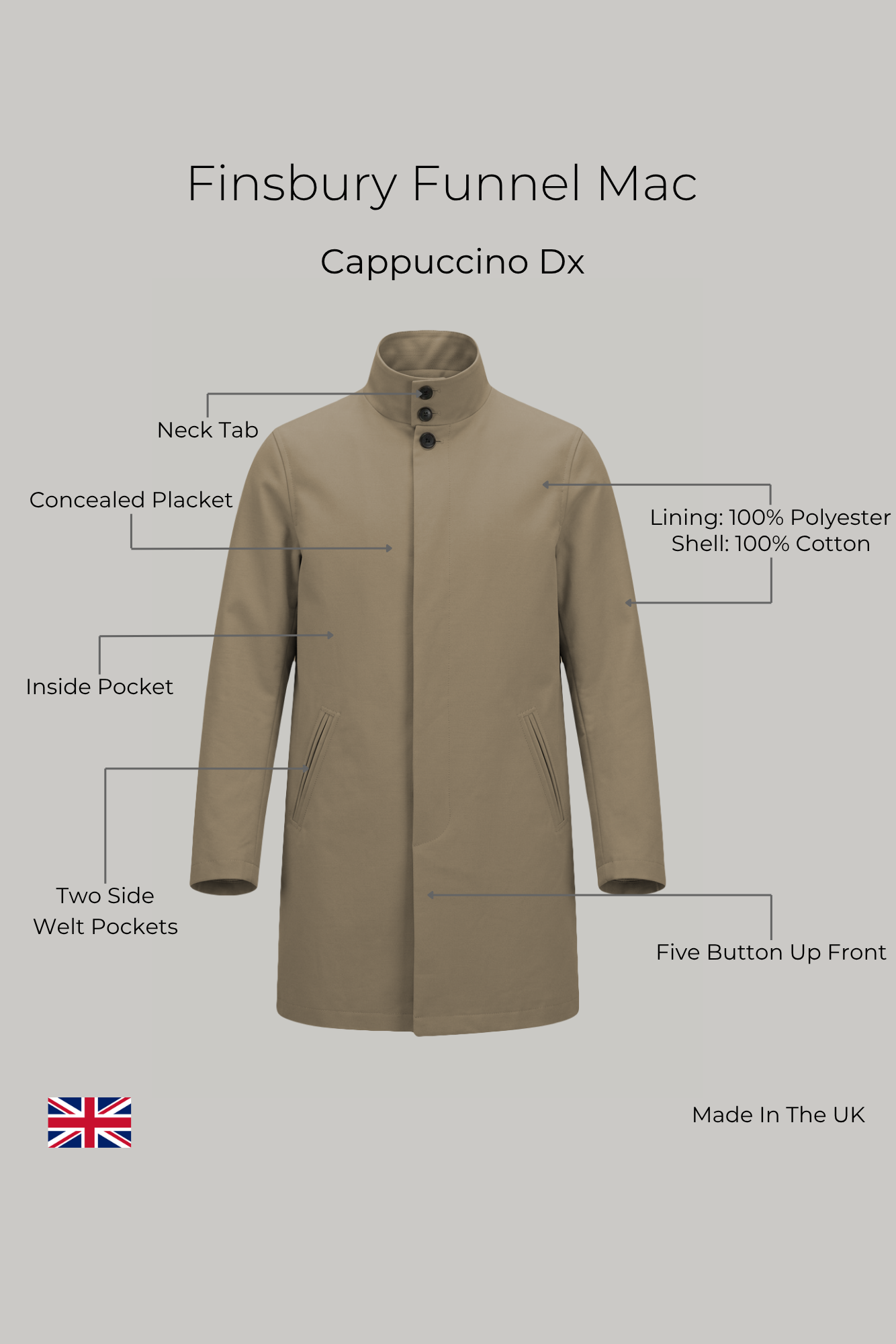 Finsbury Funnel Mac - Cappuccino Dx - Wear London