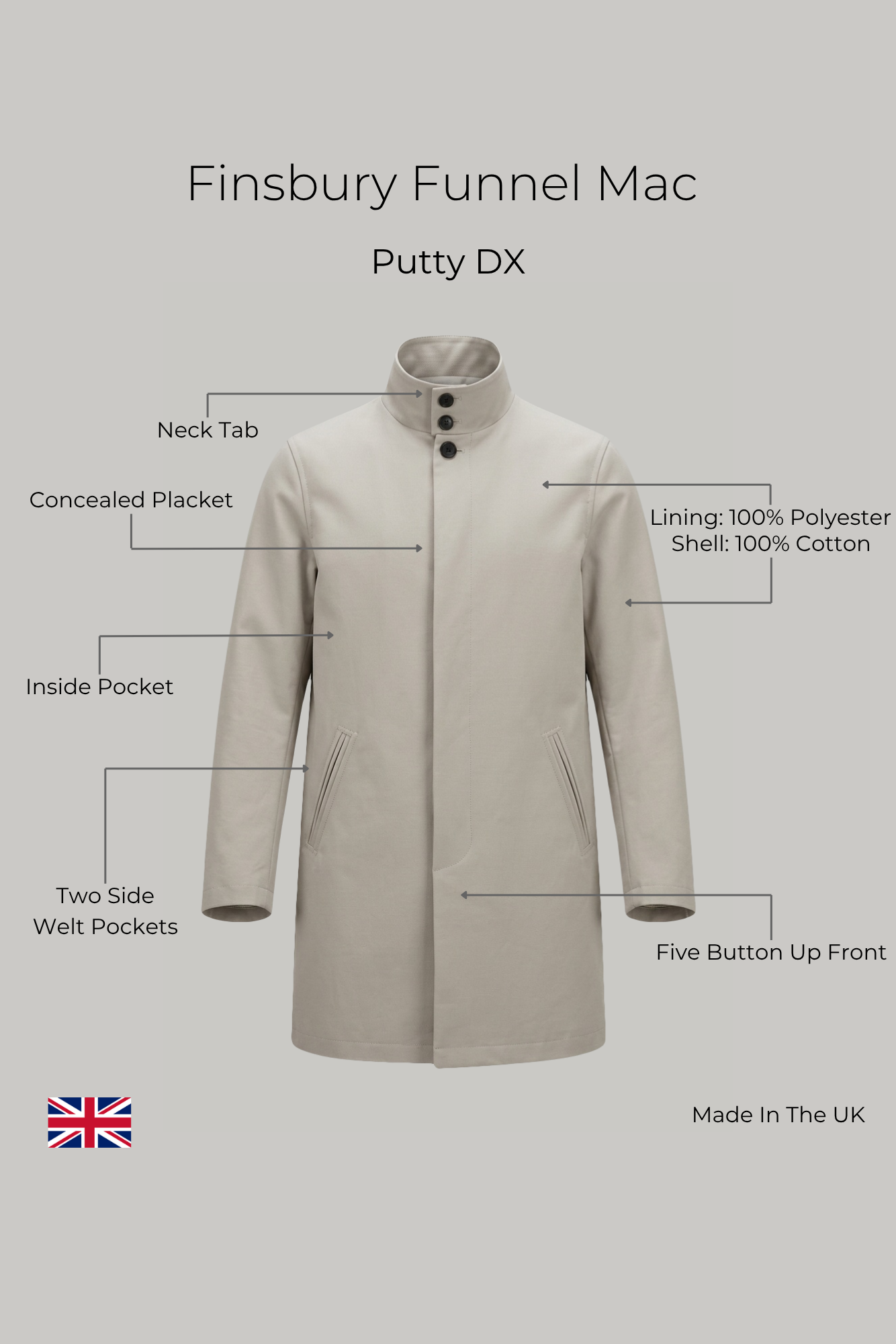 Finsbury Funnel Mac - Putty Dx - Wear London