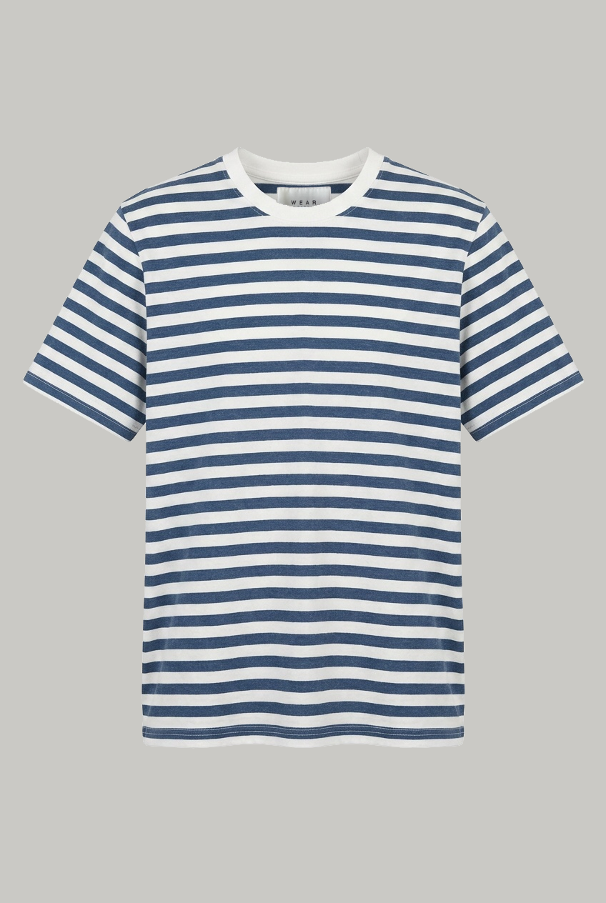 Pirata- Stripe T-Shirt - Blue Ecru - Wear London