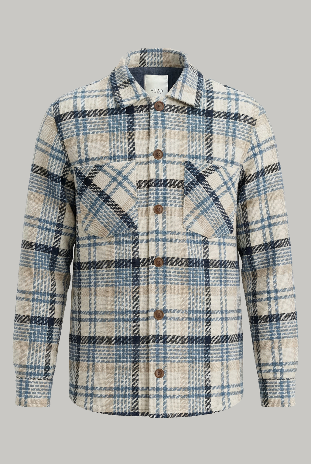 Bart Overshirt - Mid Blue / Navy Check - Wear London