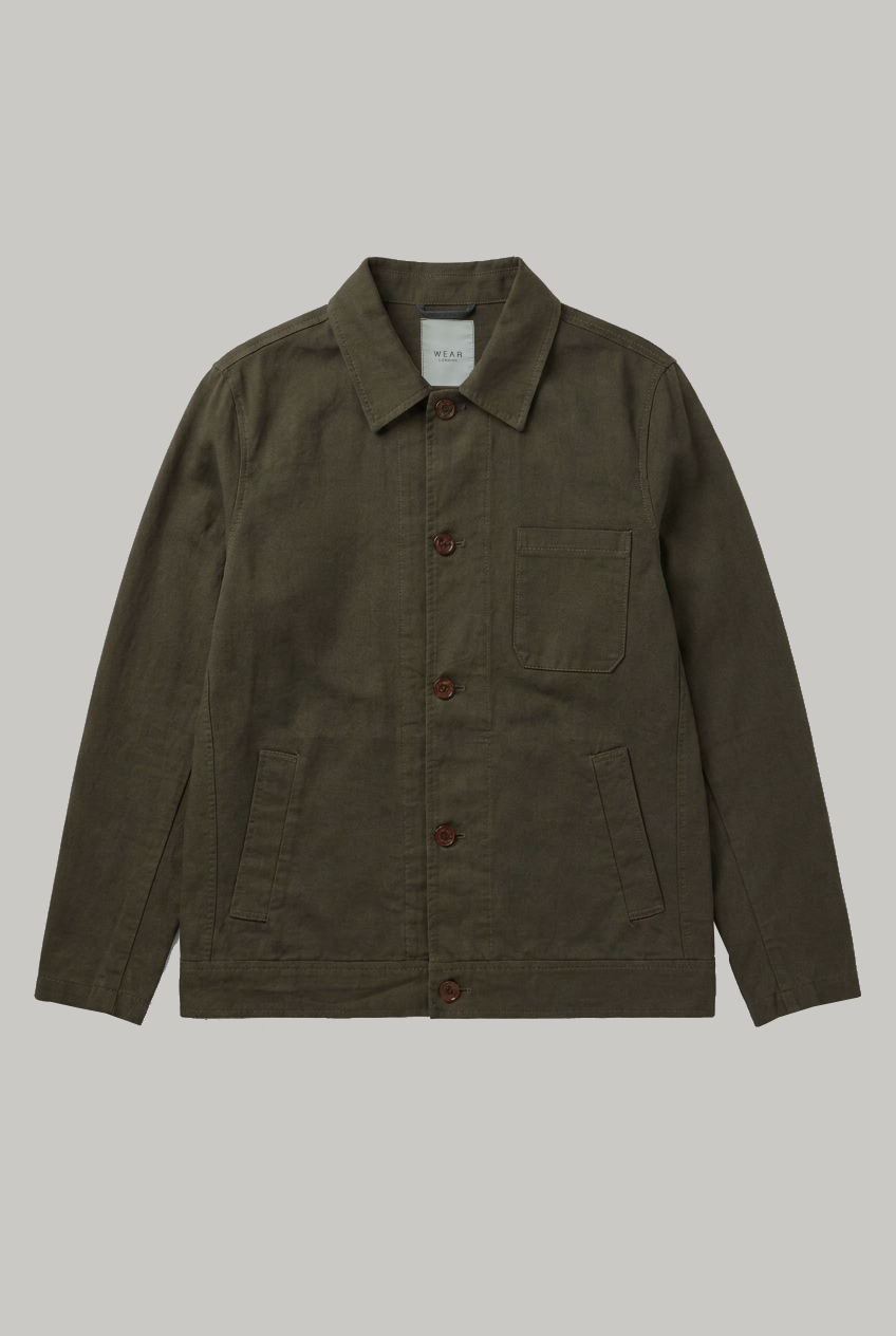 The Lutti Jacket - Olive Cotton Linen - Wear London