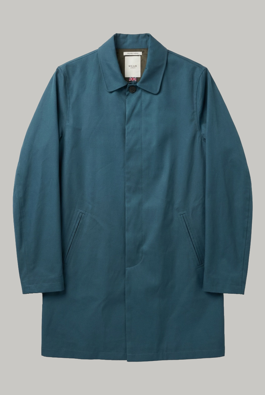 London Lined Rain Mac - Petrol Navy - Wear London