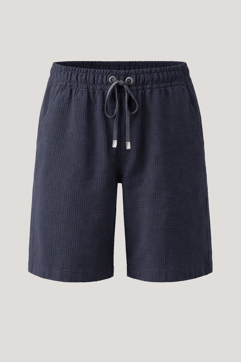 Hansen Shorts - Navy Seersucker - Wear London