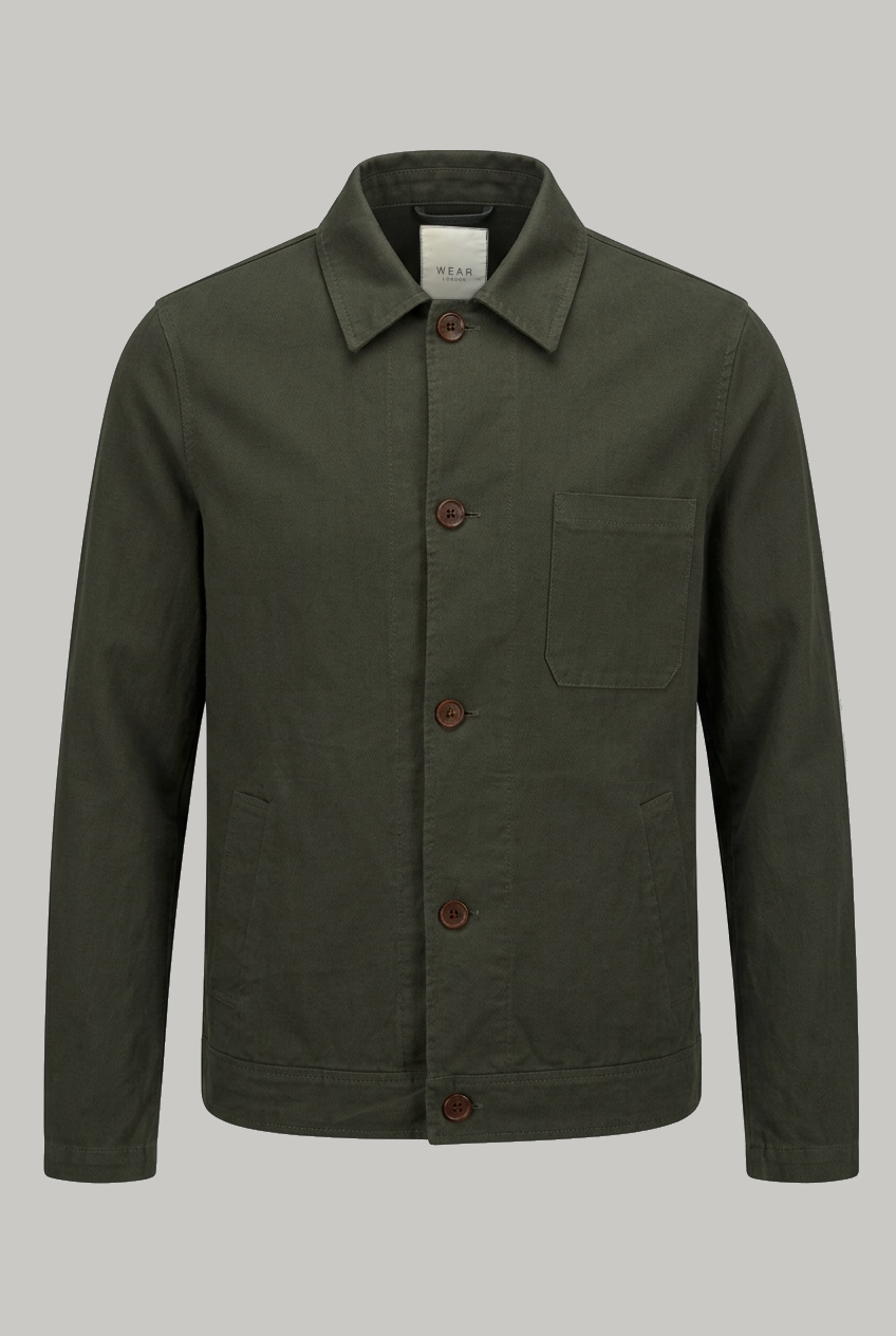 The Lutti Jacket - Olive Cotton Linen - Wear London