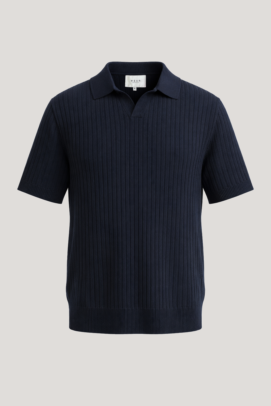 Barbican - V Neck Jacquard - Navy - Wear London