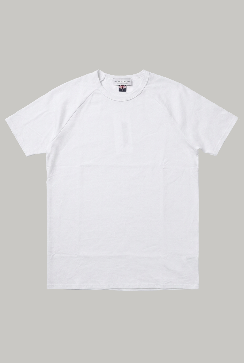 Hoxton Raglan Sleeve Fitted T-shirt - White - Wear London