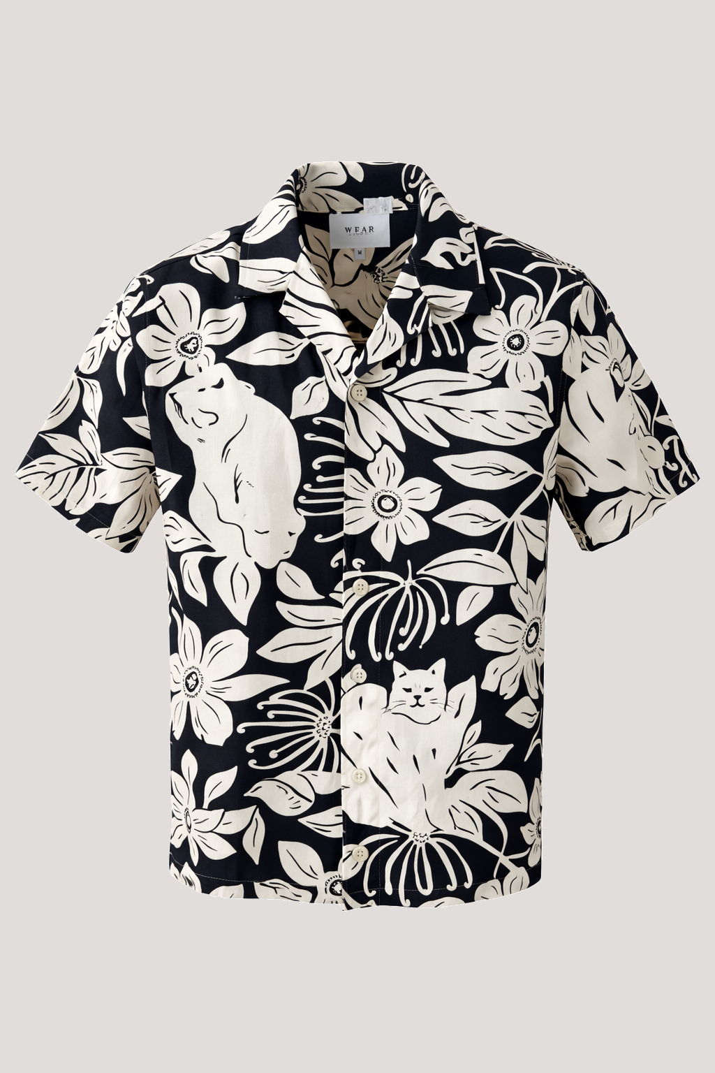 Dano Short Sleeve Shirt - Navy Hawaiian - Wear London