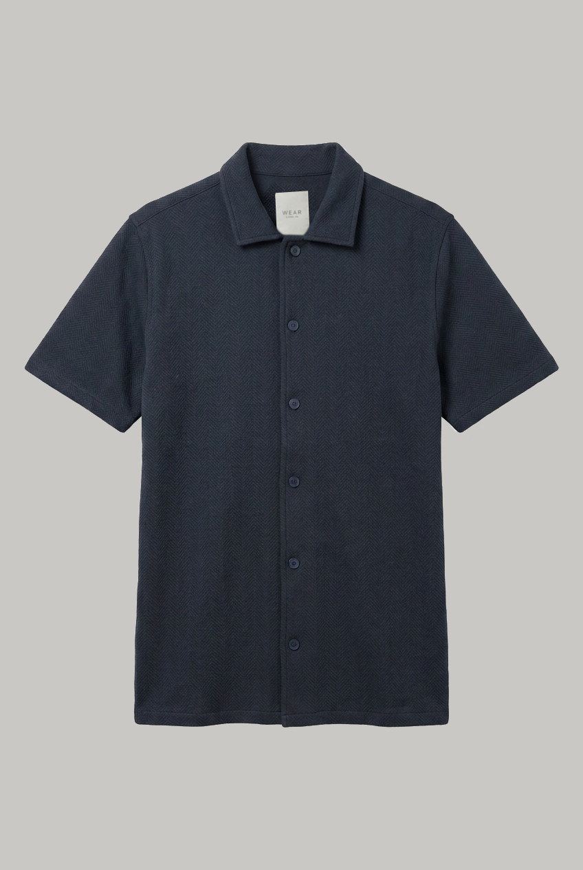 Arvid Short Sleeve Shirt - Navy - Wear London