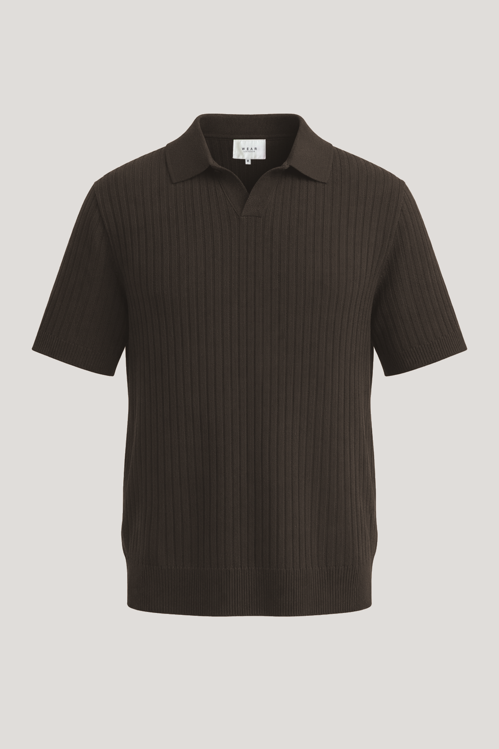 Barbican - V Neck Jacquard - Chocolate - Wear London