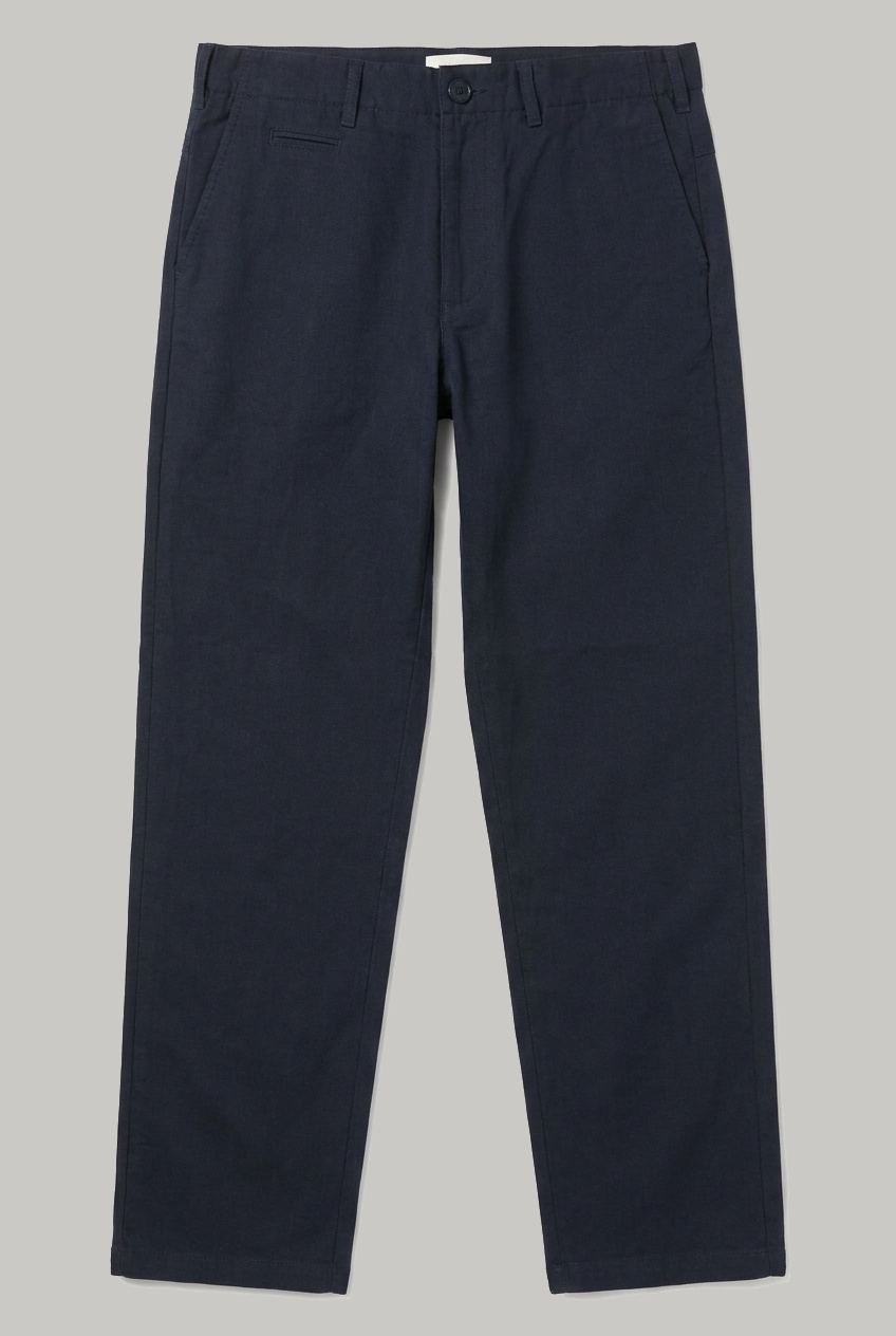 Wentworth Trouser - Navy Cotton Linen - Wear London