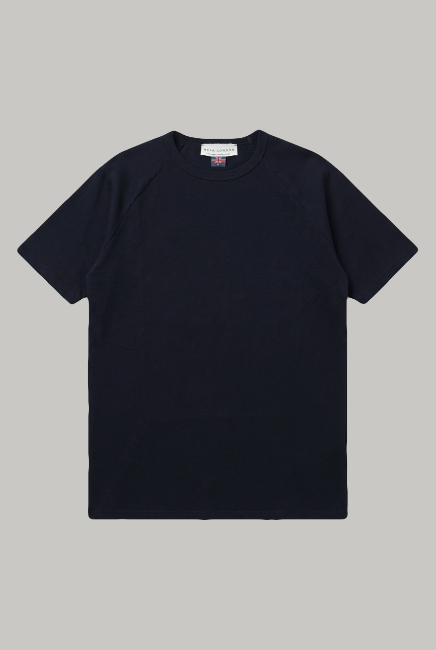 Hoxton Raglan Sleeve Fitted T-shirt - Navy - Wear London