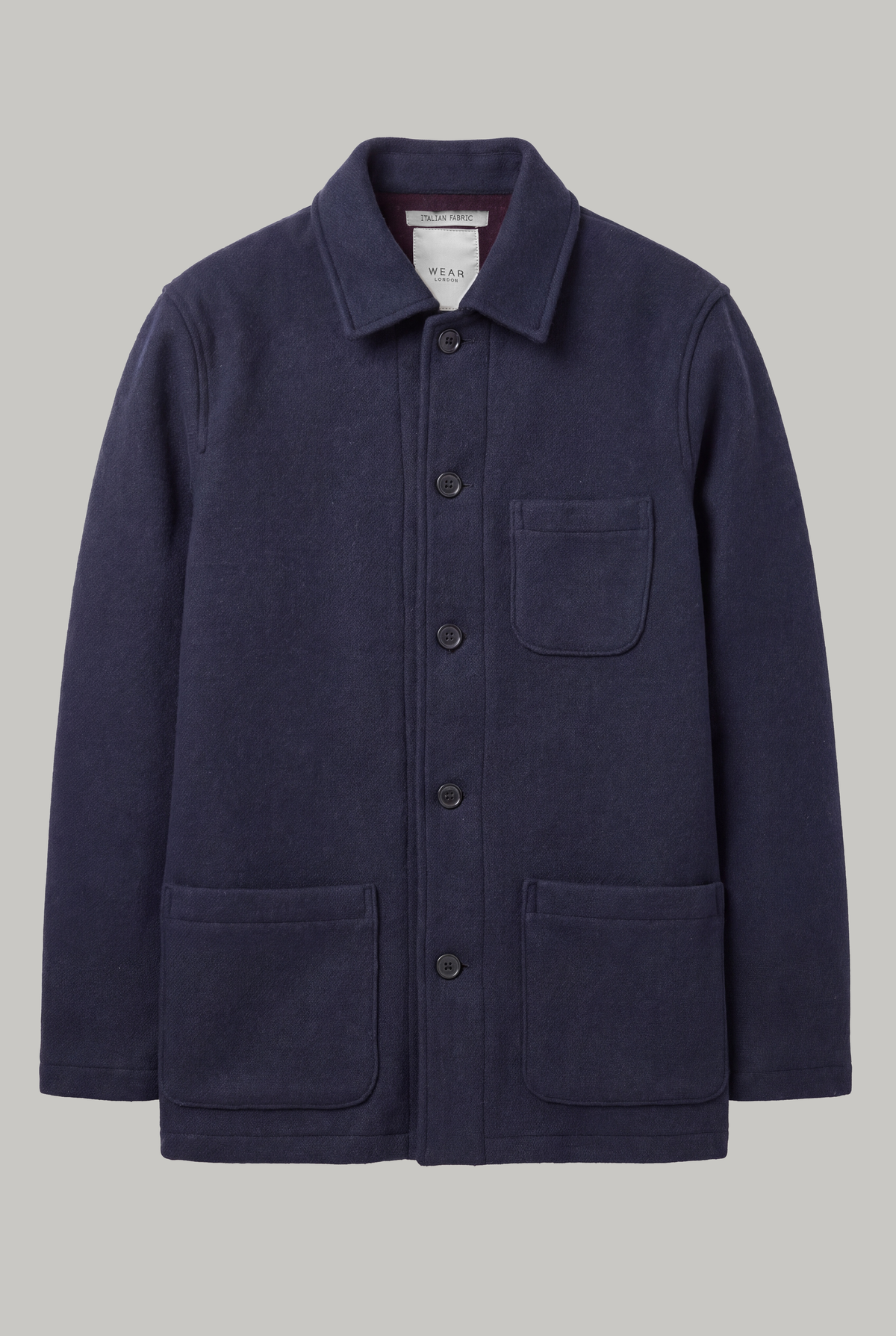 Chiltern Shacket - Navy Wool Panno - Wear London