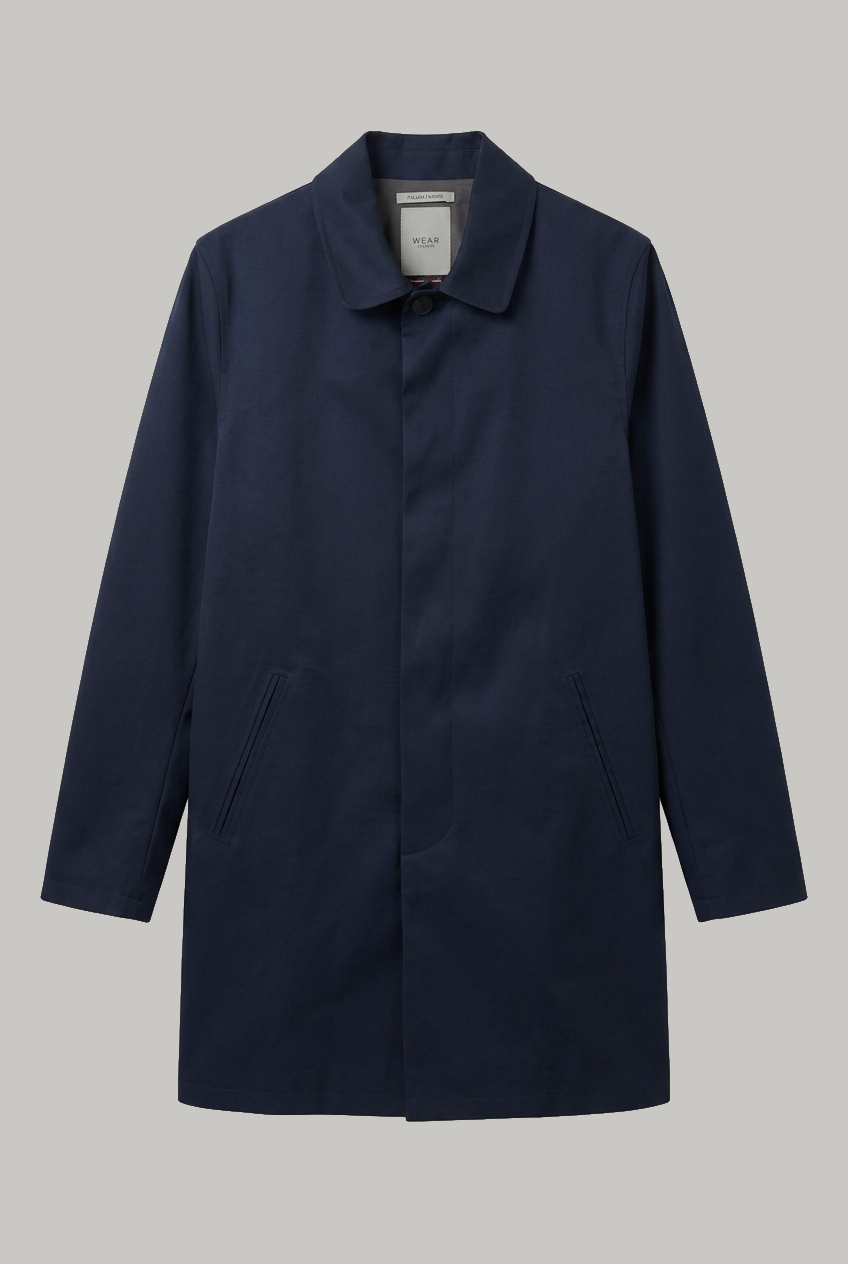 London Lined Rain Mac - Navy Blue - Wear London