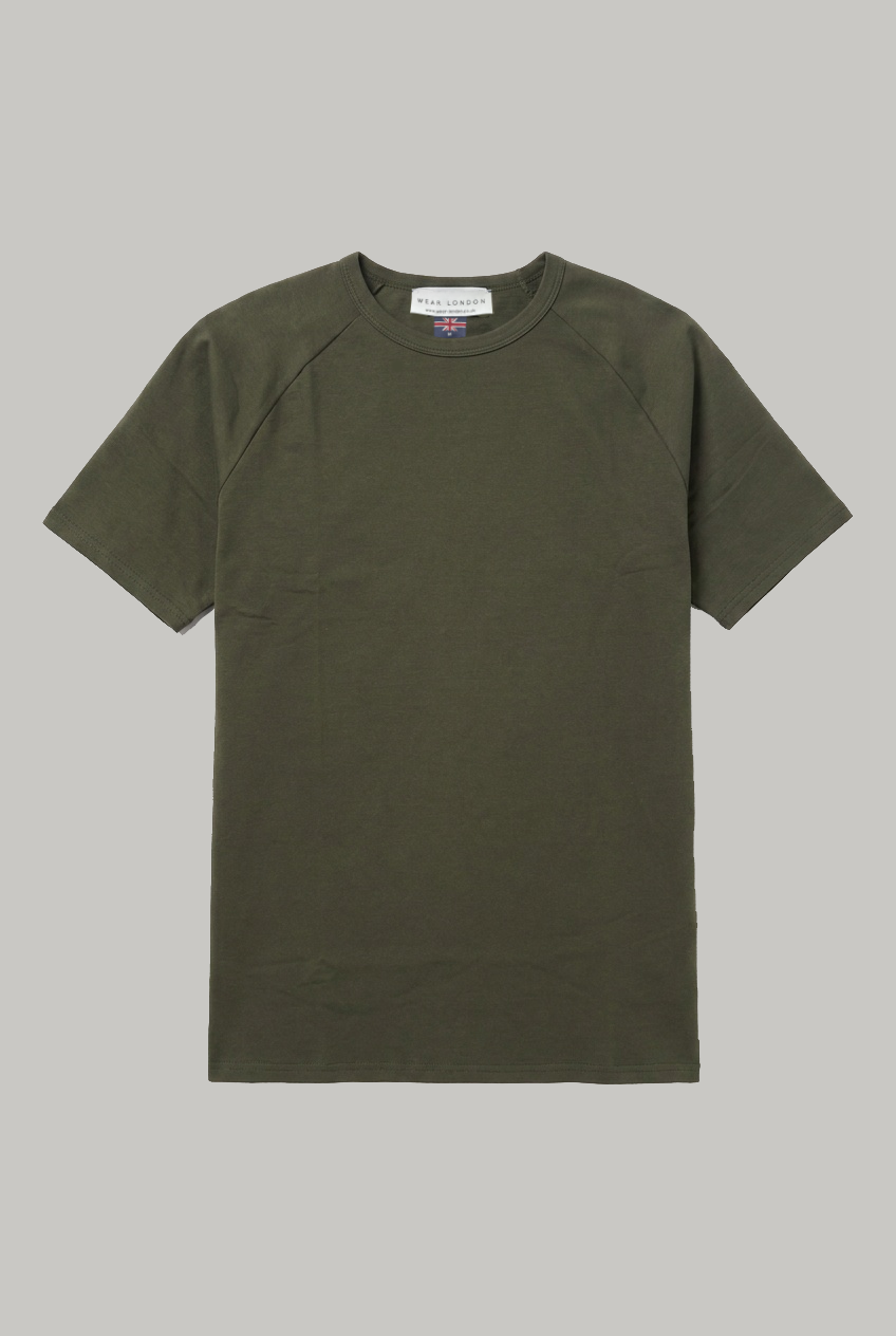 Hoxton Raglan Sleeve Fitted T-shirt - Bottle Green - Wear London