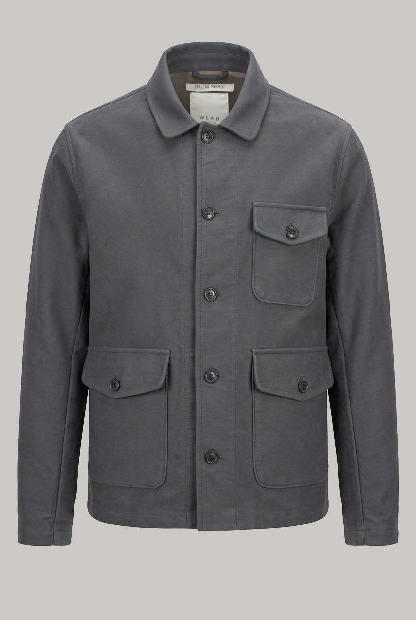 Lauchlan Shacket - Grey Slate Moleskin - Wear London
