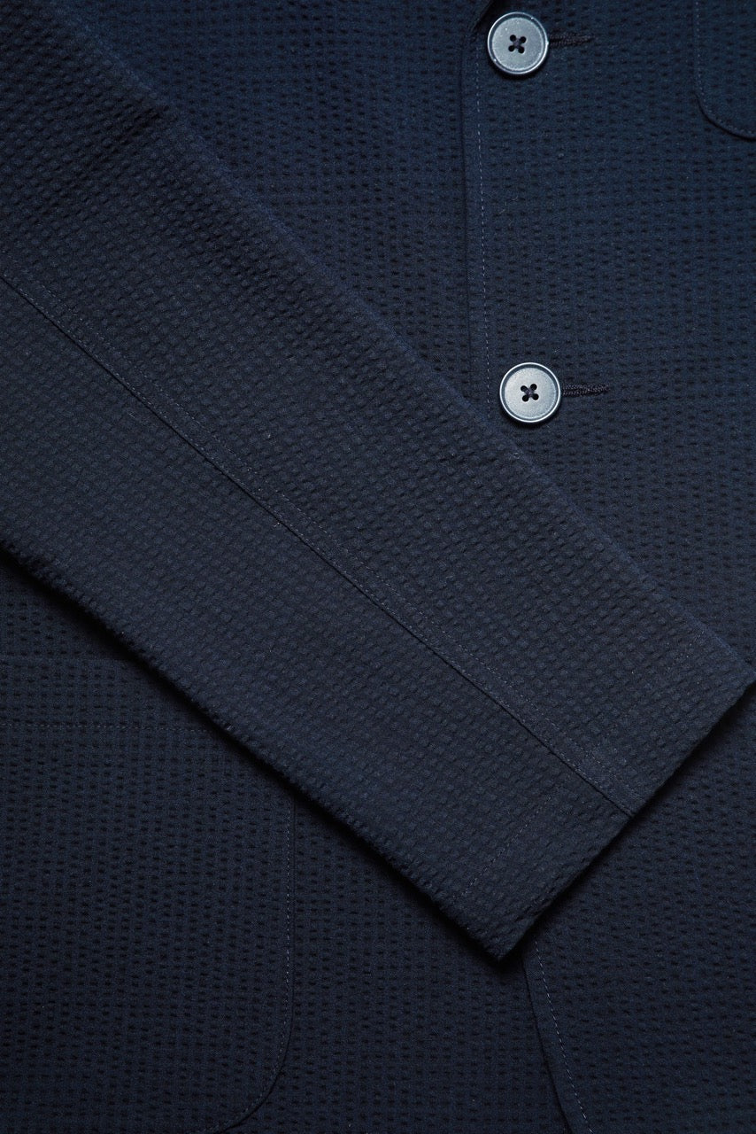 Geno Blazer - Navy Seersucker - Wear London