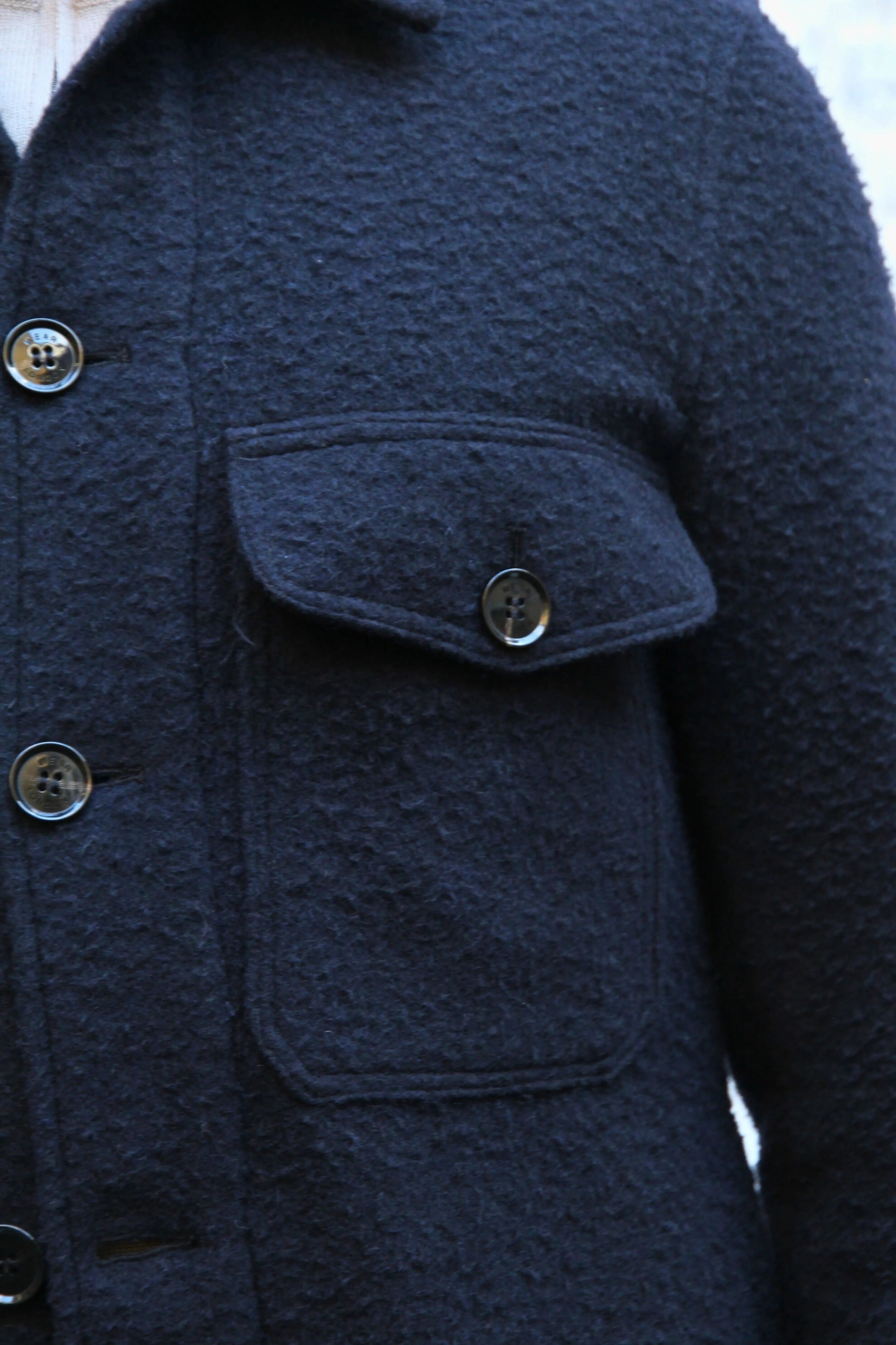 Goring Wool Jacket - Navy Casentino - Wear London