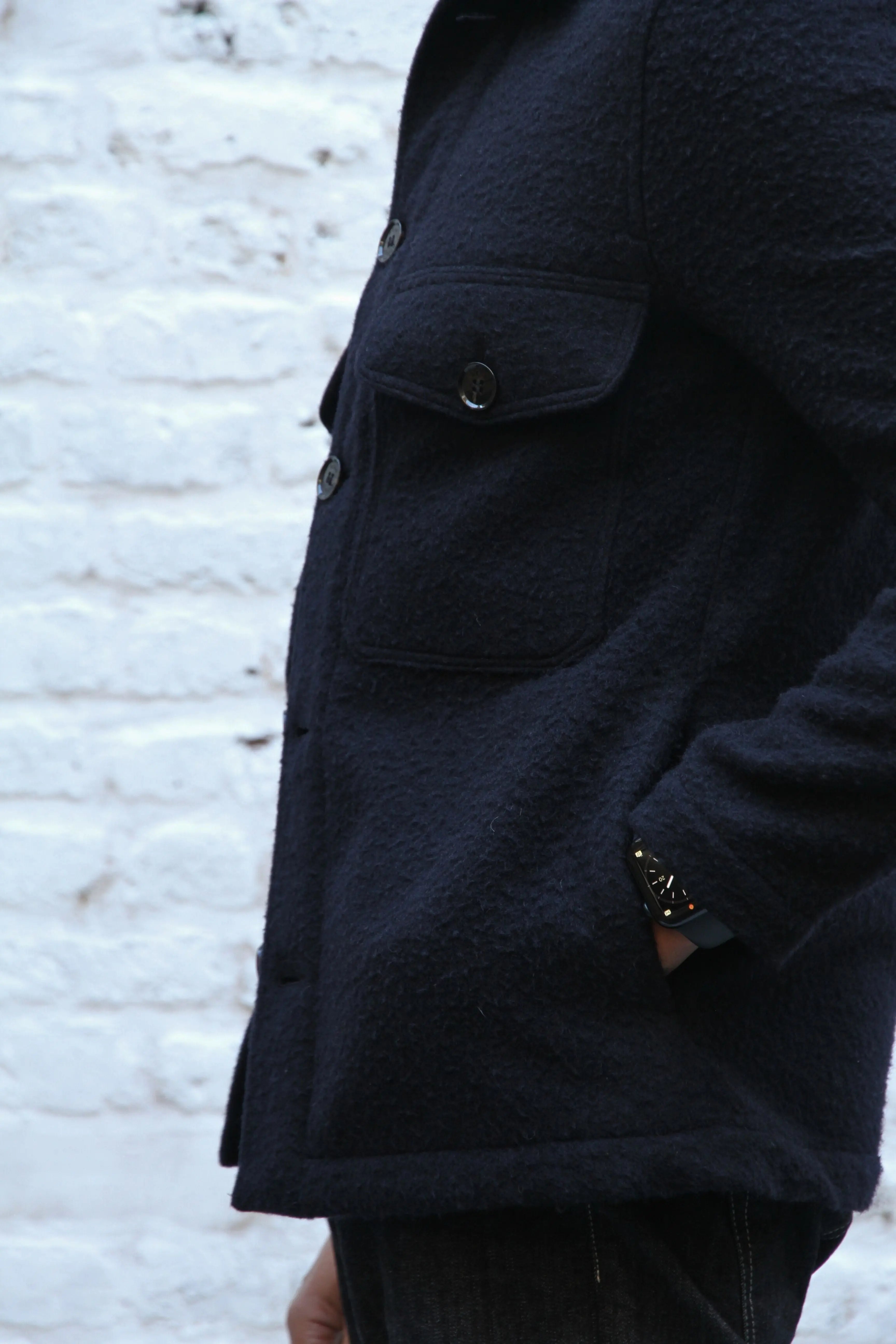 Goring Wool Jacket - Navy Casentino - Wear London